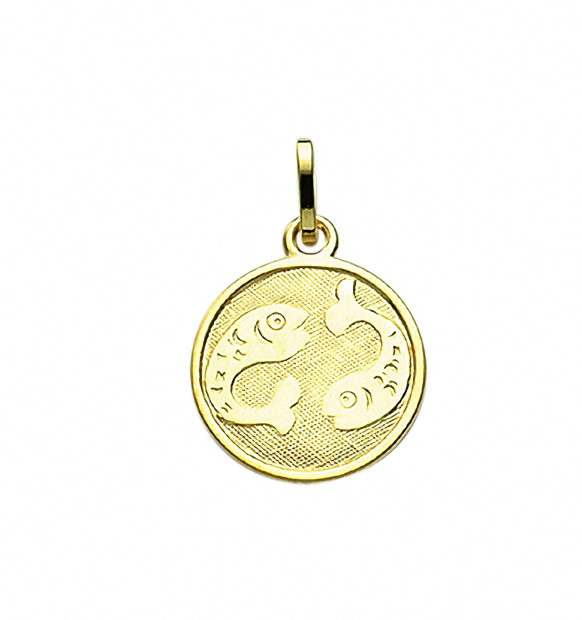 Adelia´s Kette mit Anhänger »333 Gold Sternzeichen Anhänger Fisch Ø 11,8 mm«, Schmuckset - Set mit Halskette