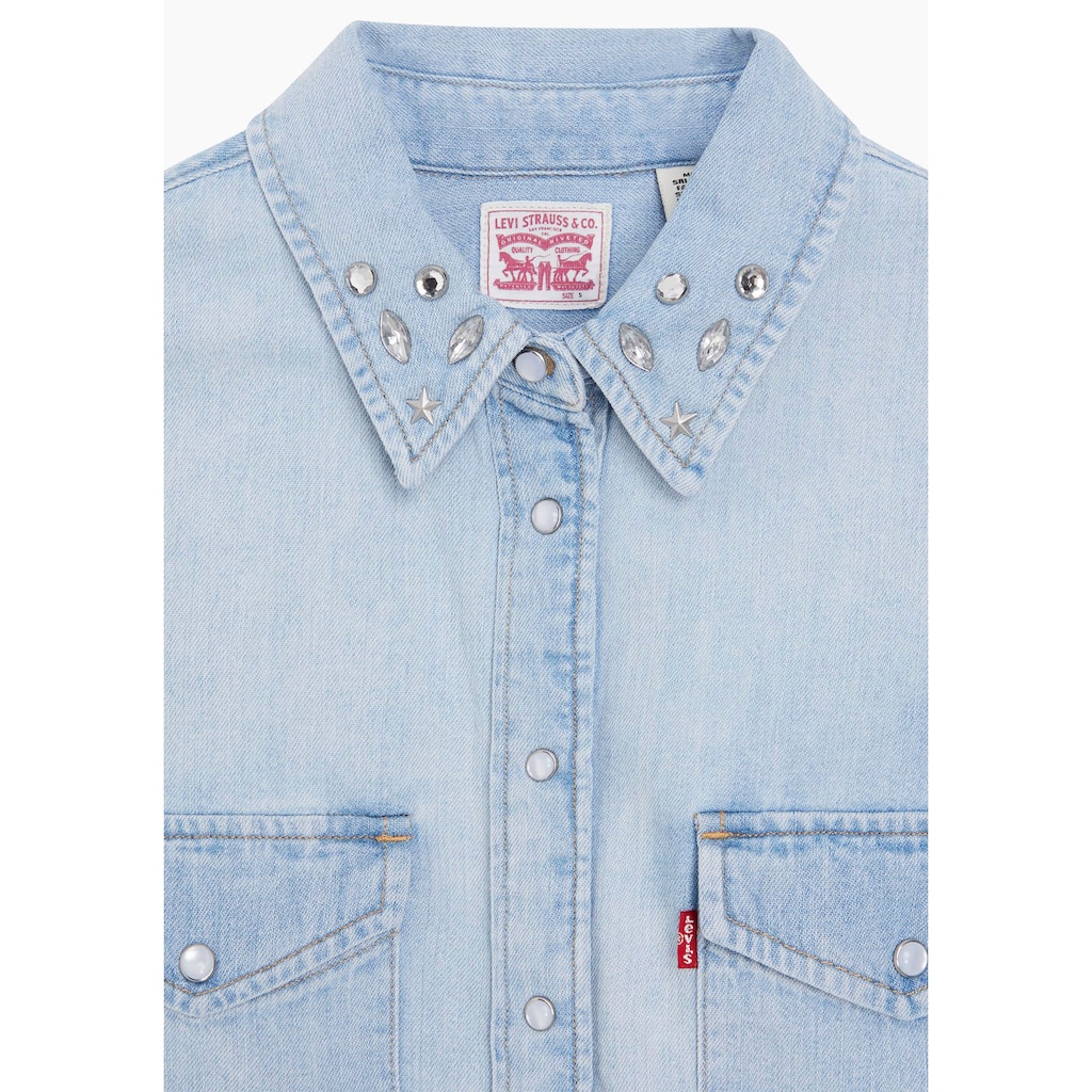 Levi's® Jeansbluse »ICONIC WESTERN«, mit Strass- und Glitzerapplikationen auf dem Kragen