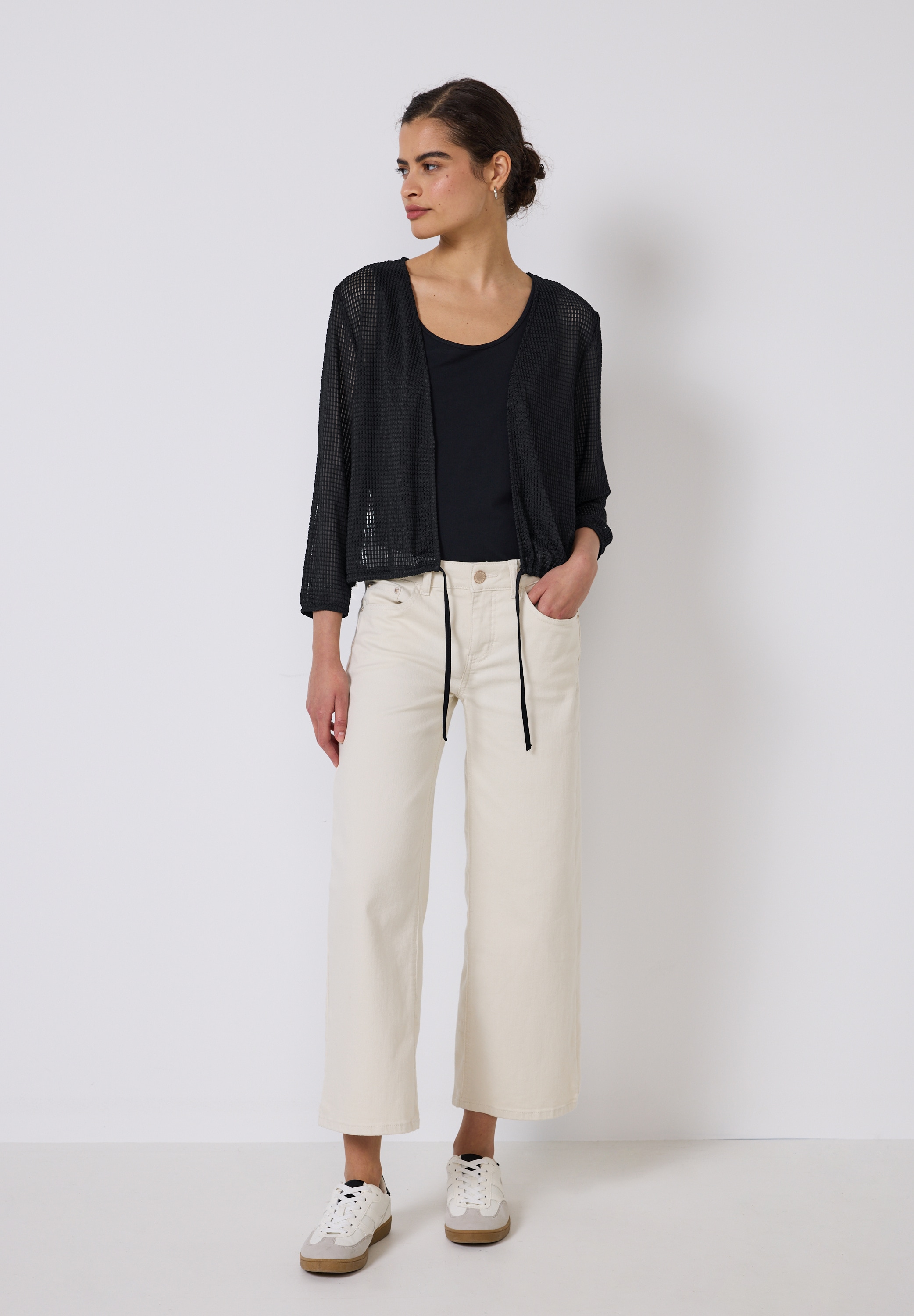 STREET ONE STUDIO Cardigan, mit Tunnelzugbändchen im Bund