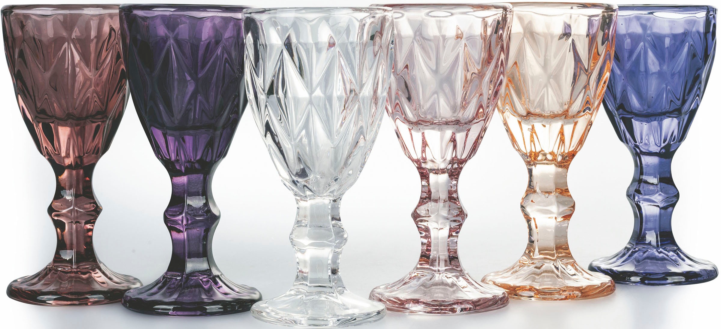 Villa d'Este Likörglas »Prisma Provence«, (Set, 6 tlg.), Gläser-Set, 6-teilig, Inhalt 45 ml
