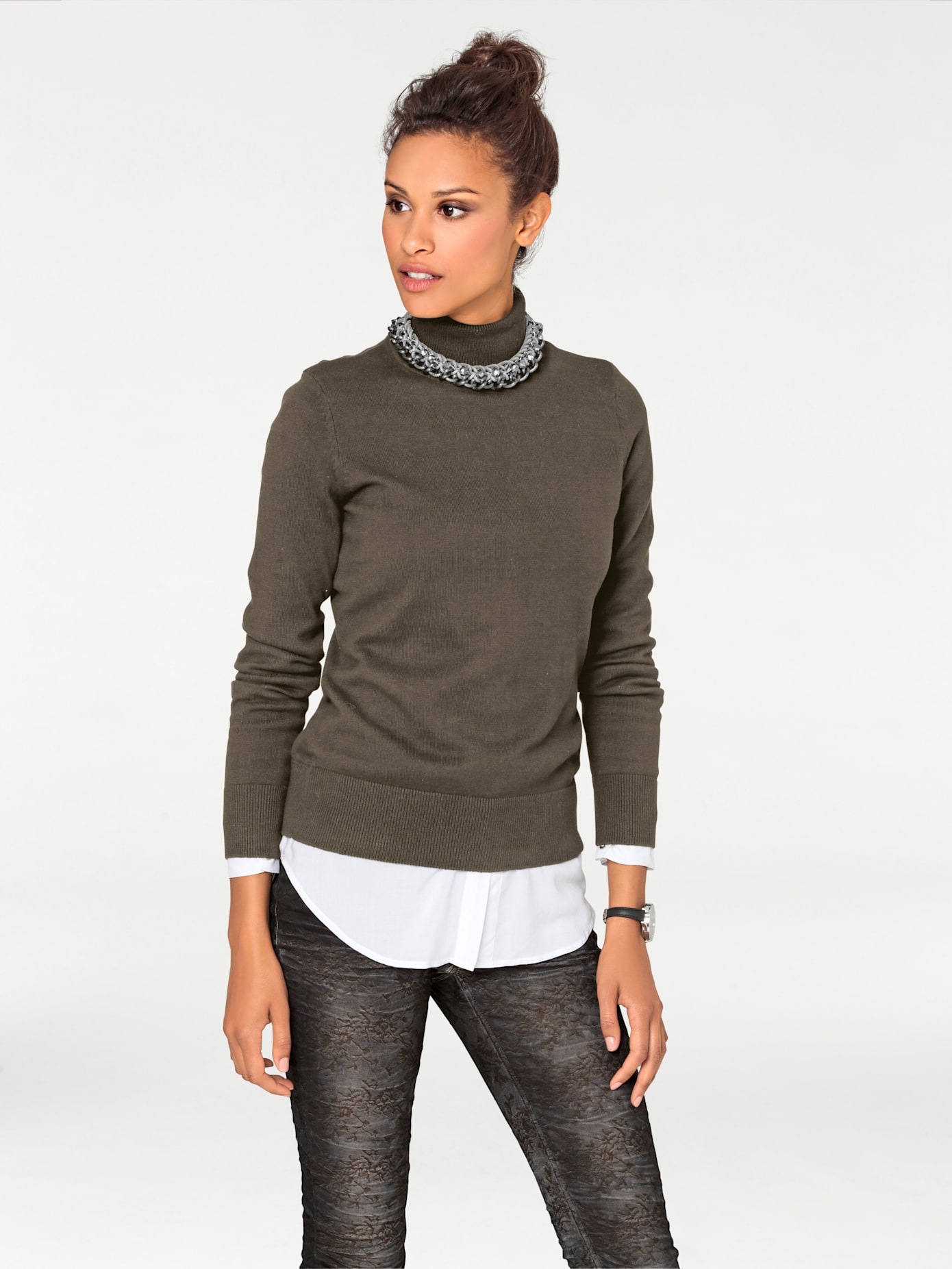 LINEA TESINI by heine Rollkragenpullover "Rollkragen-Pullover" günstig online kaufen