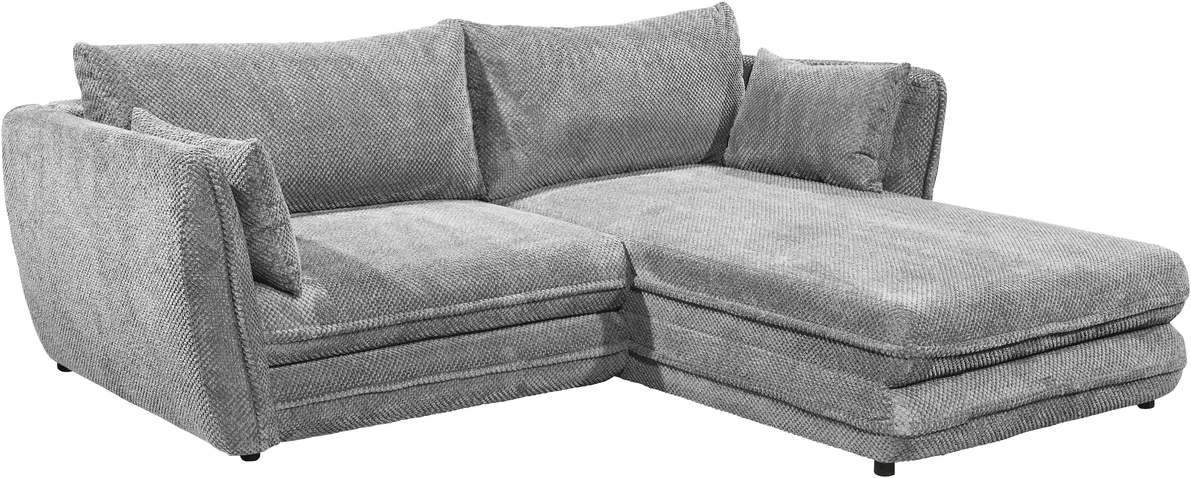 ED EXCITING DESIGN Ecksofa »Stanley L-Form«, mit Bettfunktion, Bettkasten & 2 Zierkissen