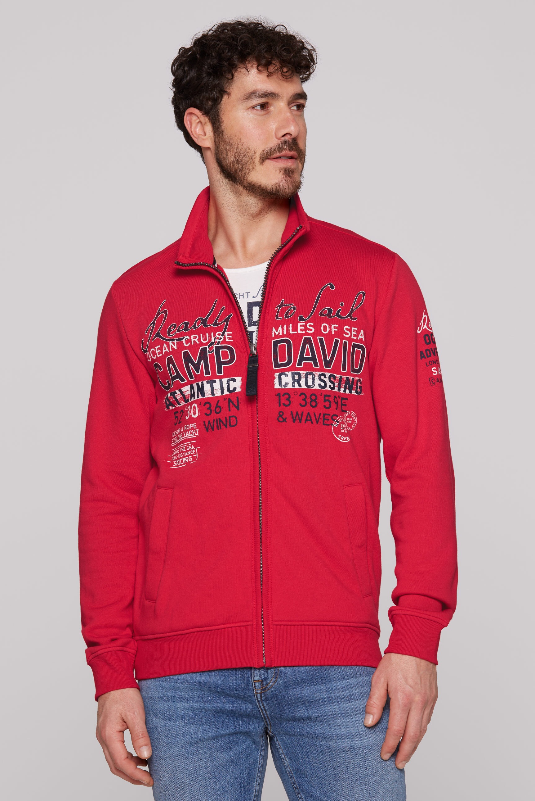 CAMP DAVID Sweatjacke, mit Stehkragen günstig online kaufen
