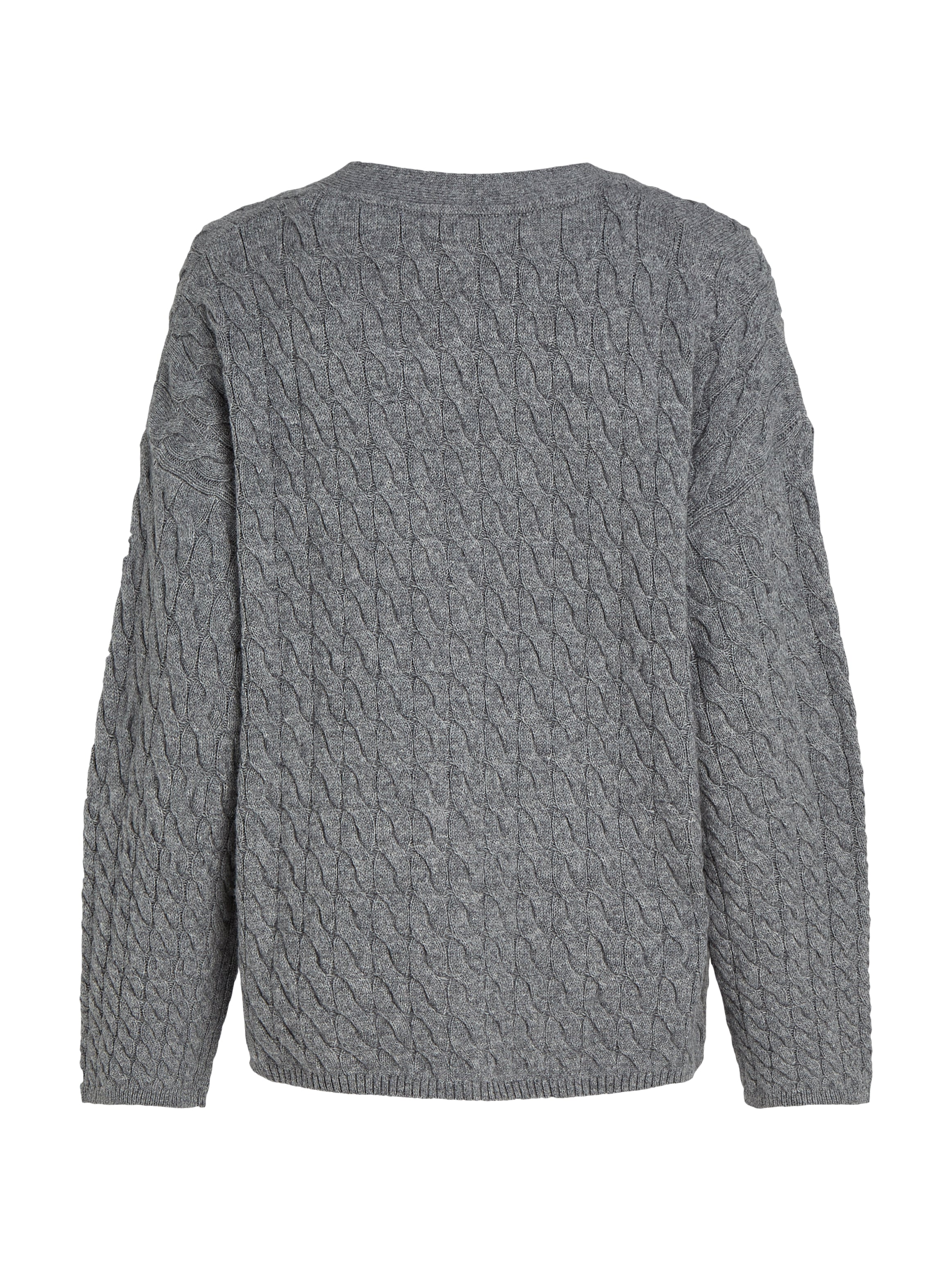 Tommy Hilfiger Strickjacke »WOOL BLEND CABLE V-NK CARDI«, mit Zopfmuster
