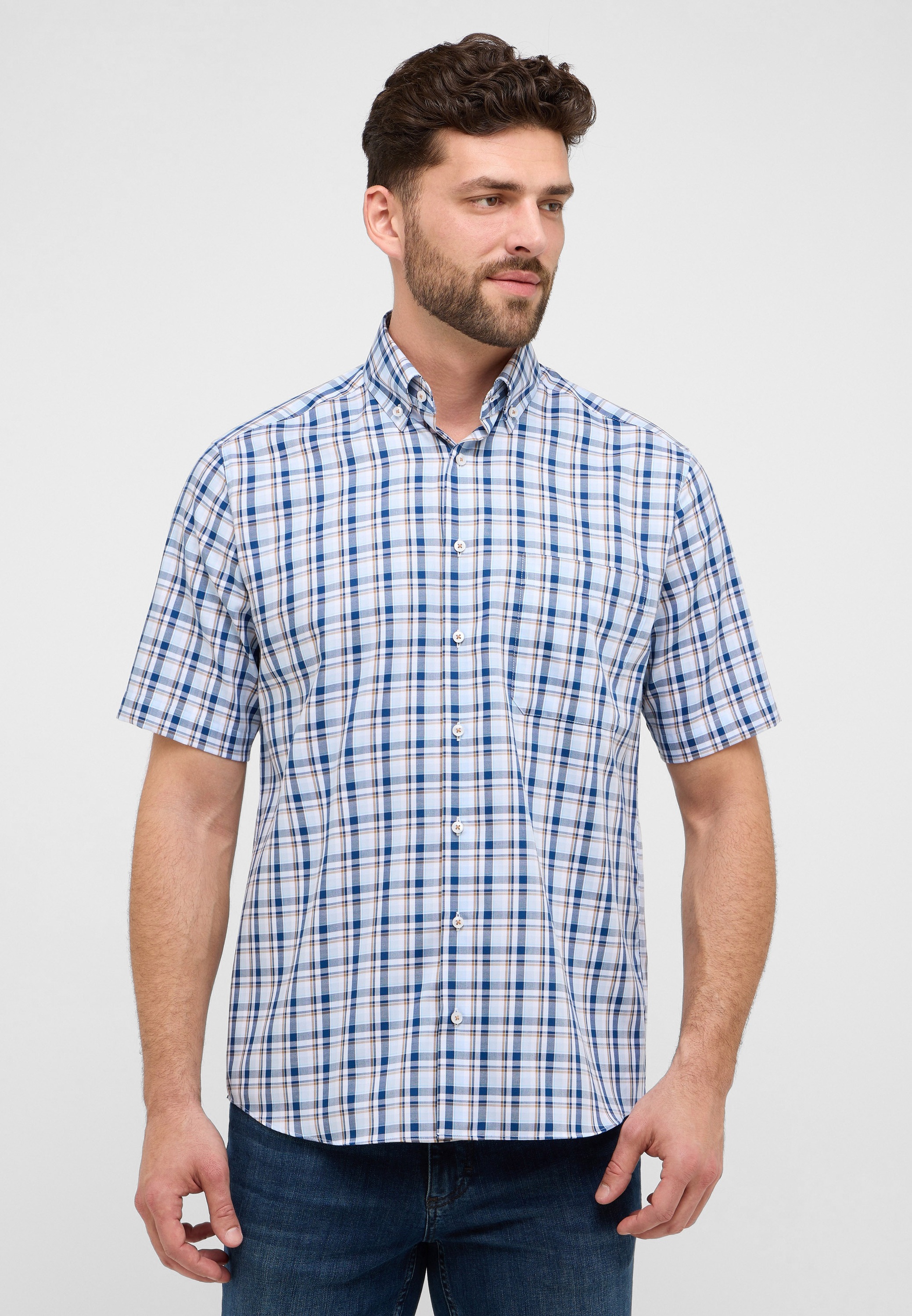 Eterna Kurzarmhemd "COMFORT FIT", NON IRON (bügelfrei) günstig online kaufen