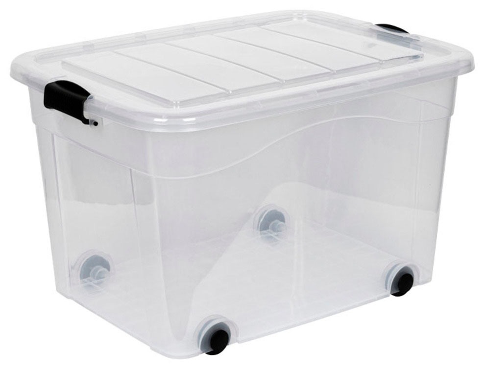 Kreher Aufbewahrungsbox Deckel (Set, bestellen verschließbarem Rädern BAUR 2 und mit St.), | »Roller-Box«