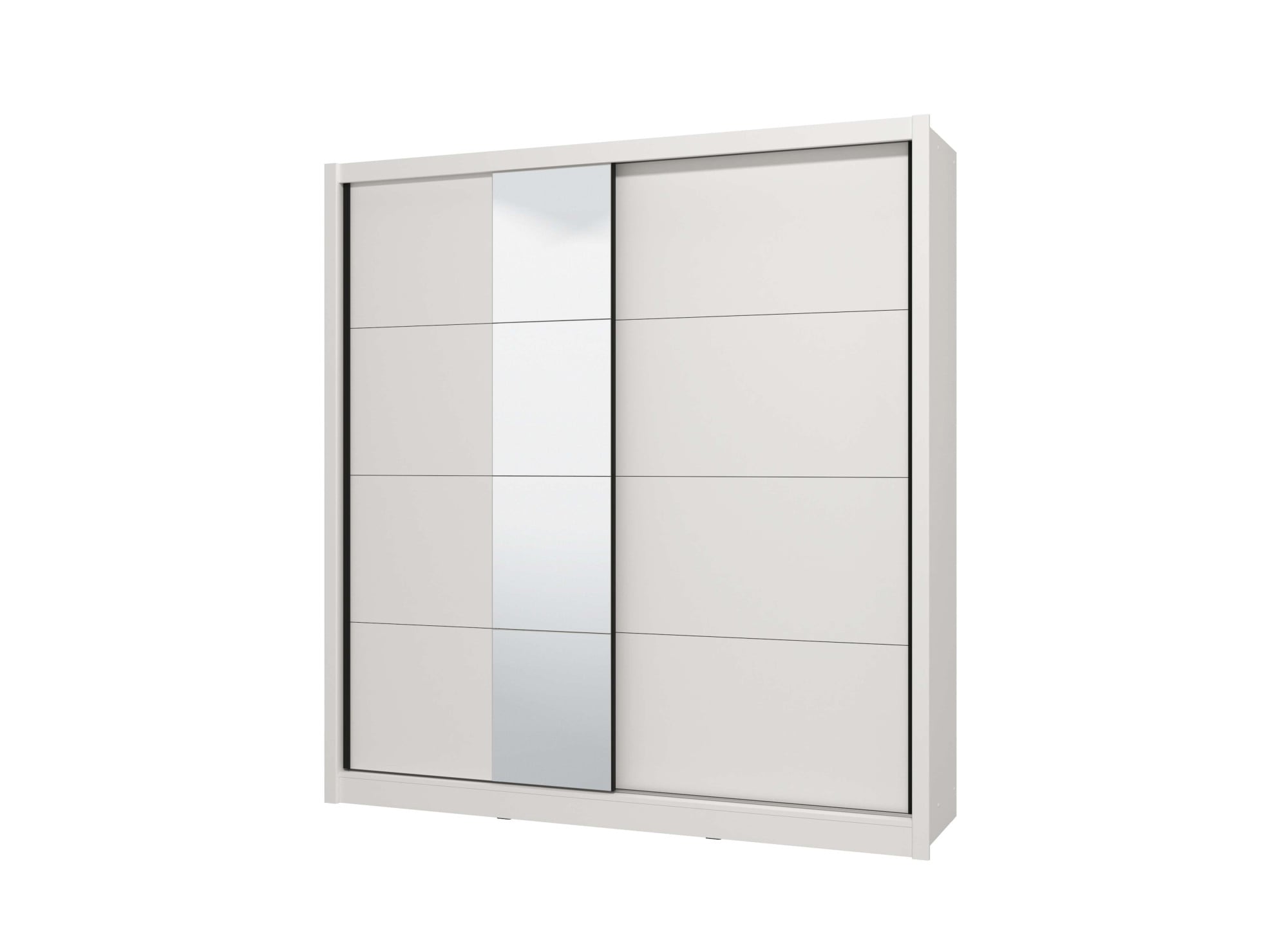 INOSIGN Schwebetürenschrank »Albi, Schlafzimmerschrank, Wäscheschrank in cashmere oder weiß«, Kleiderschrank mit Spiegel MIT Innenausstattung,FSC®-zertifiziert