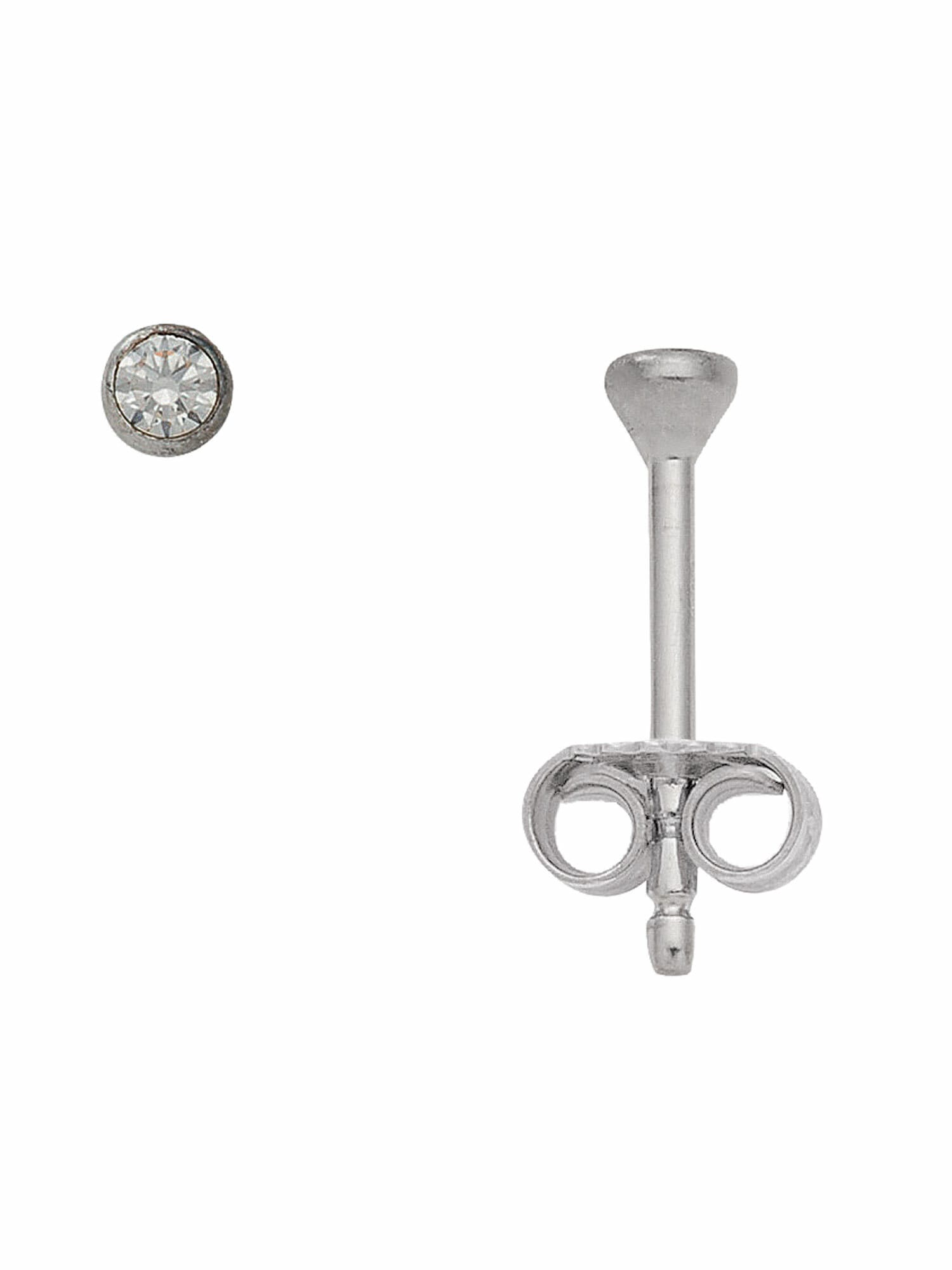 Adelia´s Paar Zirkonia Silber »925 Damen Ohrstecker mm«, mit 2 Zirkonia online Ohrhänger Ø | BAUR Ohrringe Silberschmuck für kaufen mit