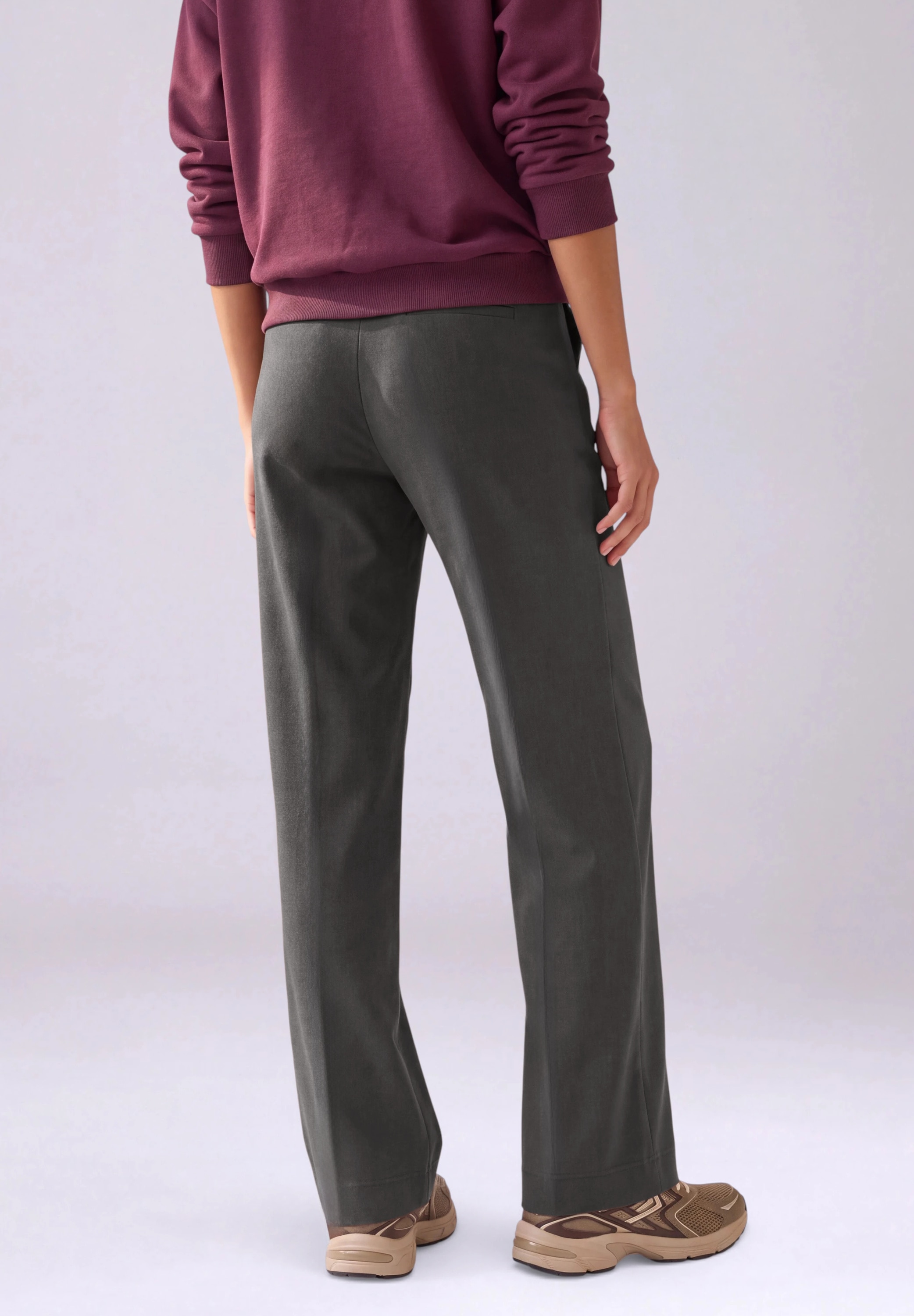 STREET ONE STUDIO Stoffhose  im elastischen Materialmix