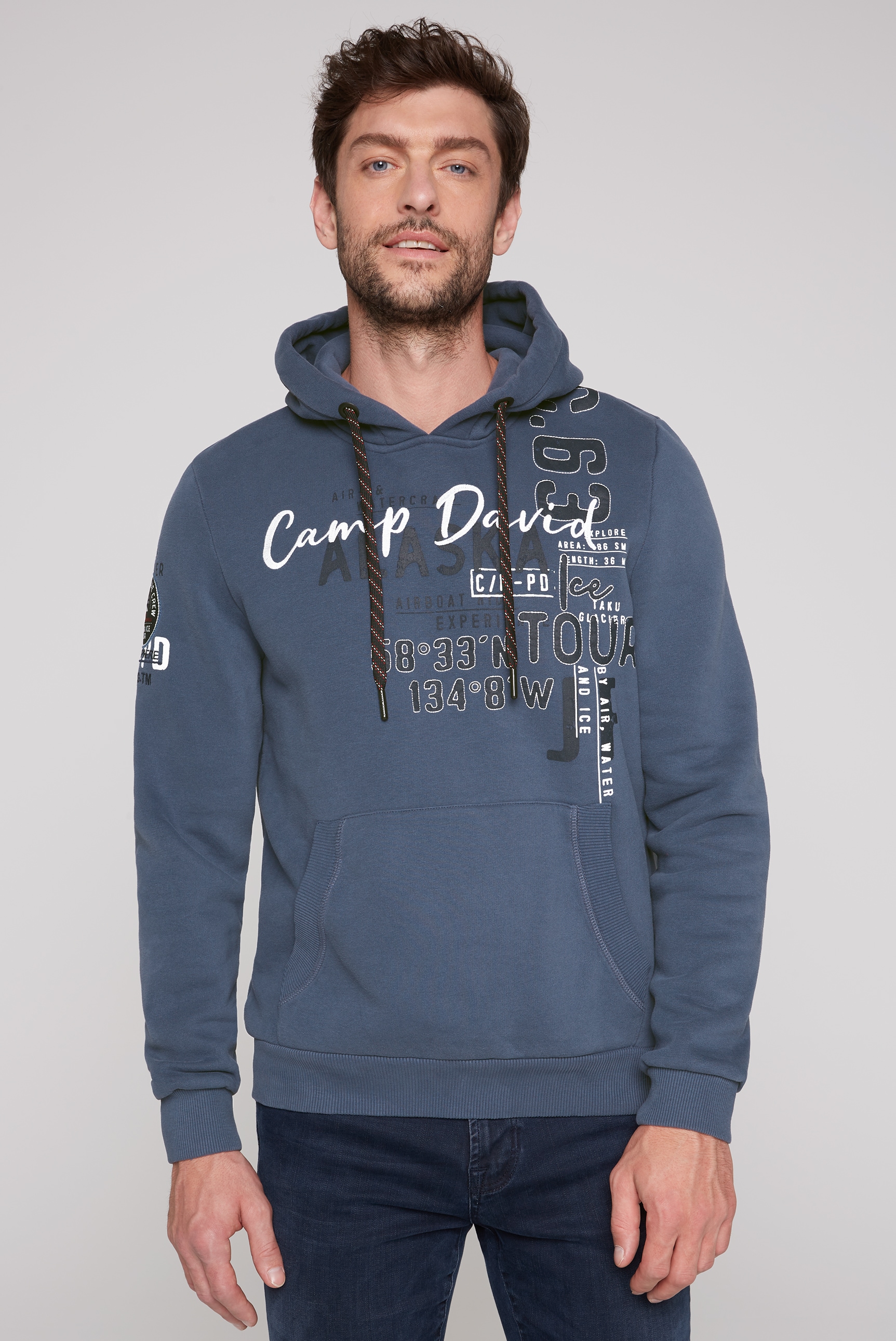 CAMP DAVID Kapuzensweatshirt, mit Label-Applikationen günstig online kaufen