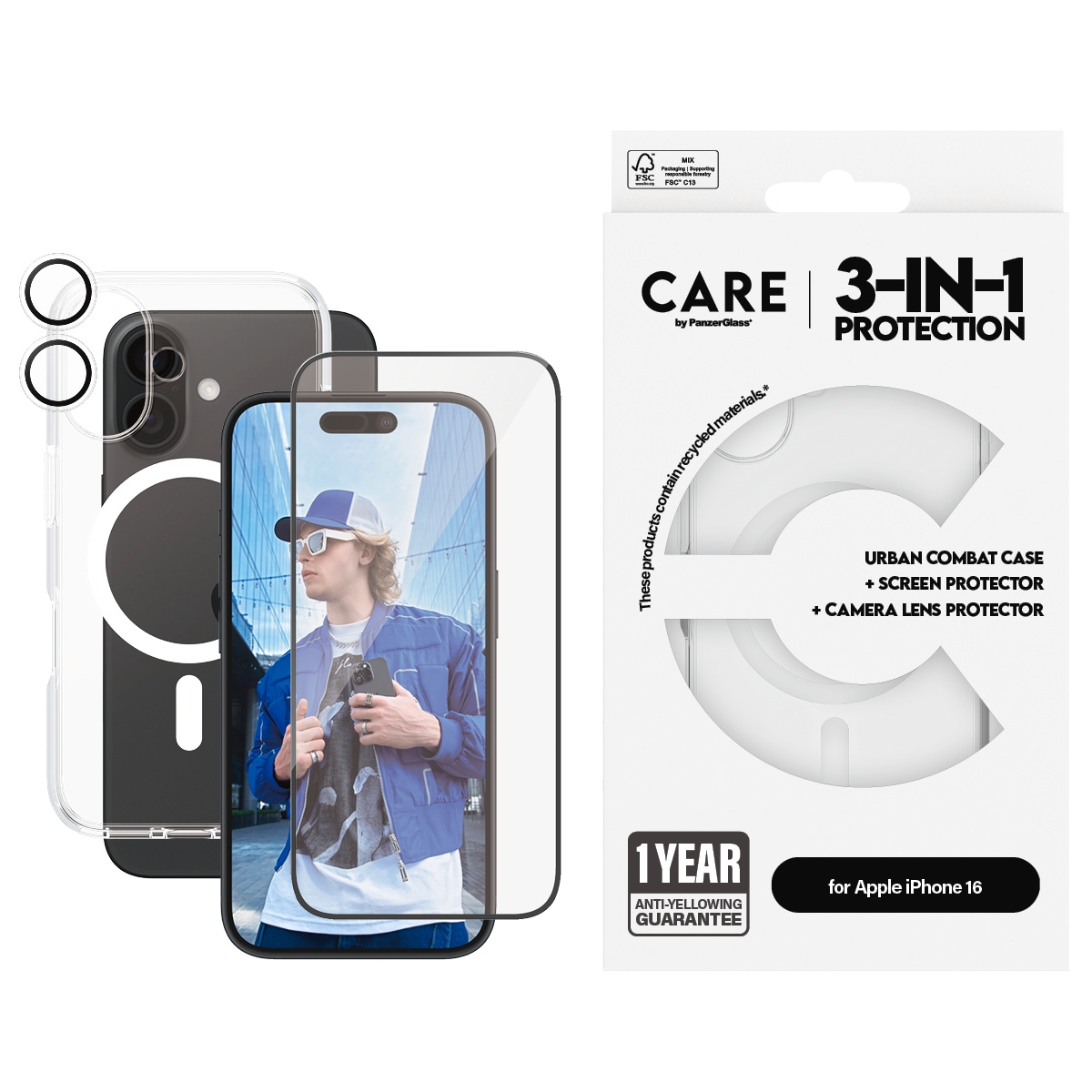 CARE by PanzerGlass Mobiliojo telefono dėklas »Flagship 3-...