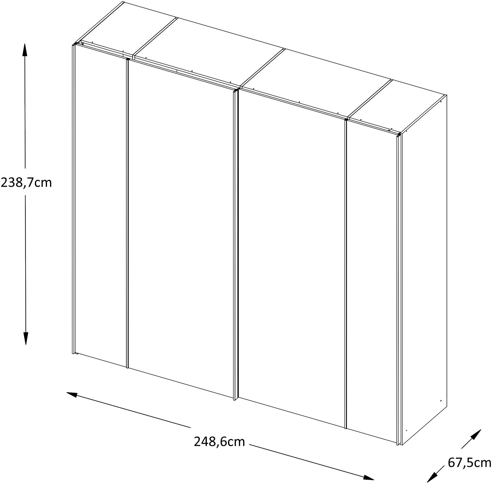 STAUD Schwebetürenschrank »Sonett 220G, Made in Germany«, mit vier verschiedenen Ausstattungsvarianten
