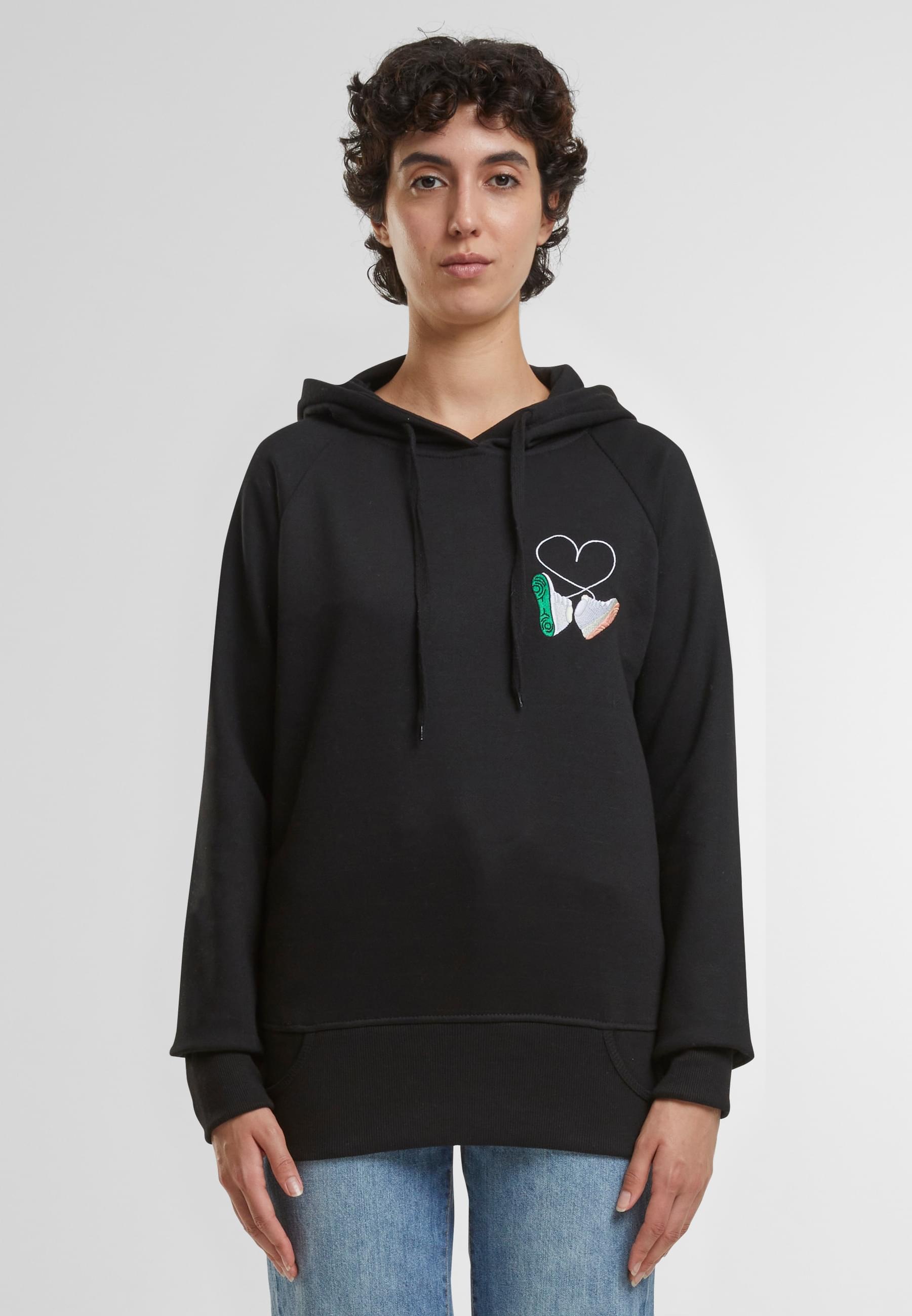 MisterTee Kapuzenpullover »MisterTee Herren Damen Ladies Kicks Love EMB Hoody«, (1 tlg.)