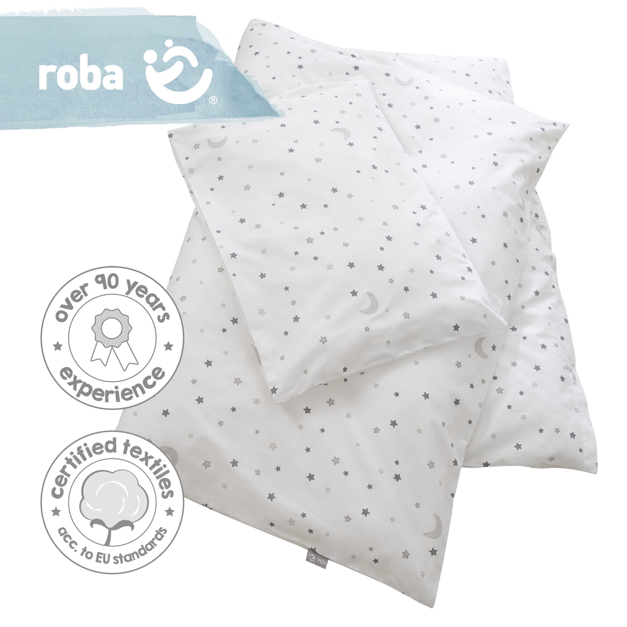 roba® Komplettbett »Sternenzauber, taupe«, (7 tlg.), inkl. Babybett, Matratze, Lattenrost, Himmelstange mit Himmel