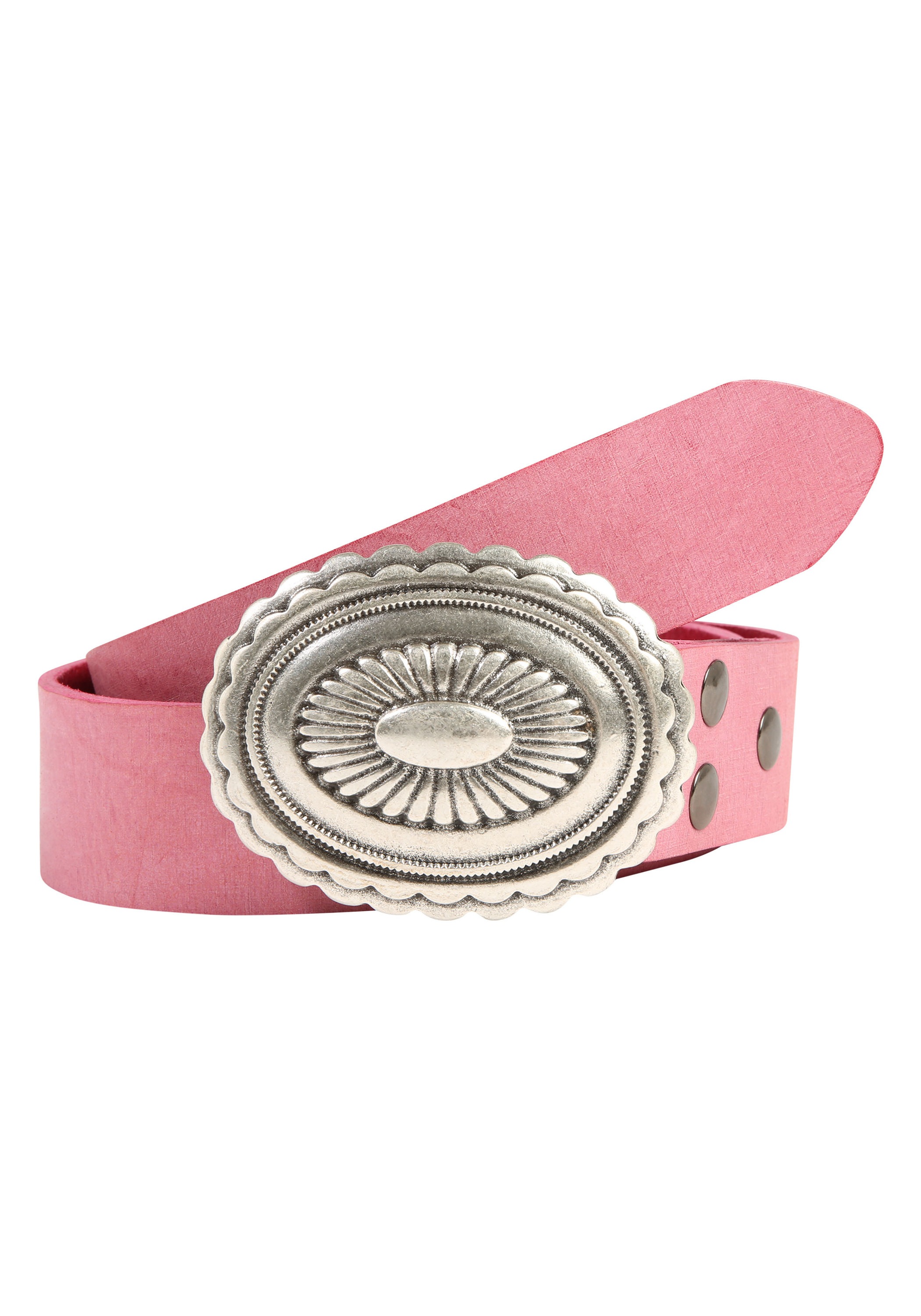Rettungsring Gürtel Ledergürtel ""Gump Pink", mit austauschbarer Schließe " günstig online kaufen