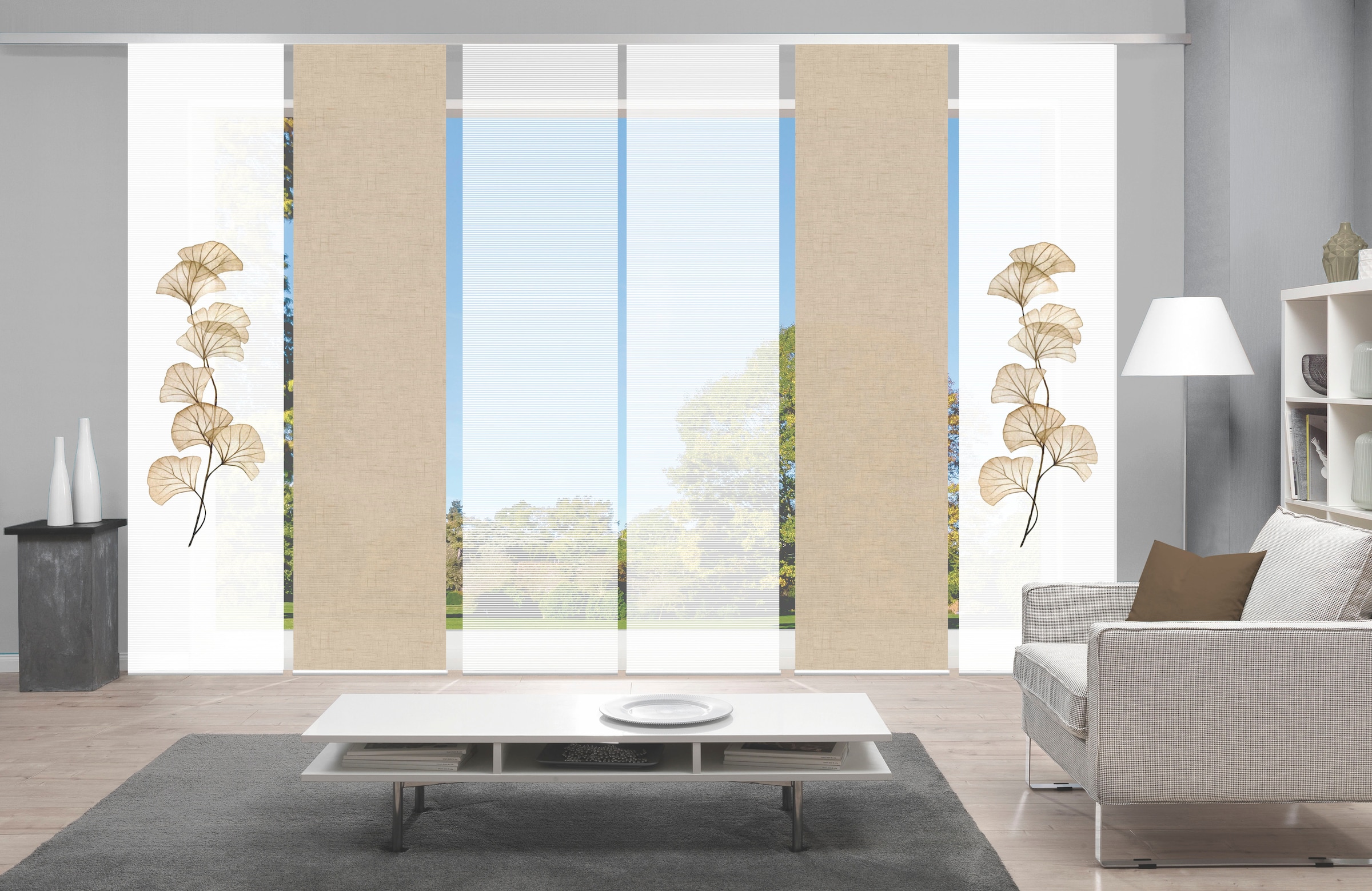 Vision S Schiebegardine "BERTO 6er SET" Paneelwagen 6 Stk. tlg. Schiebevorh günstig online kaufen