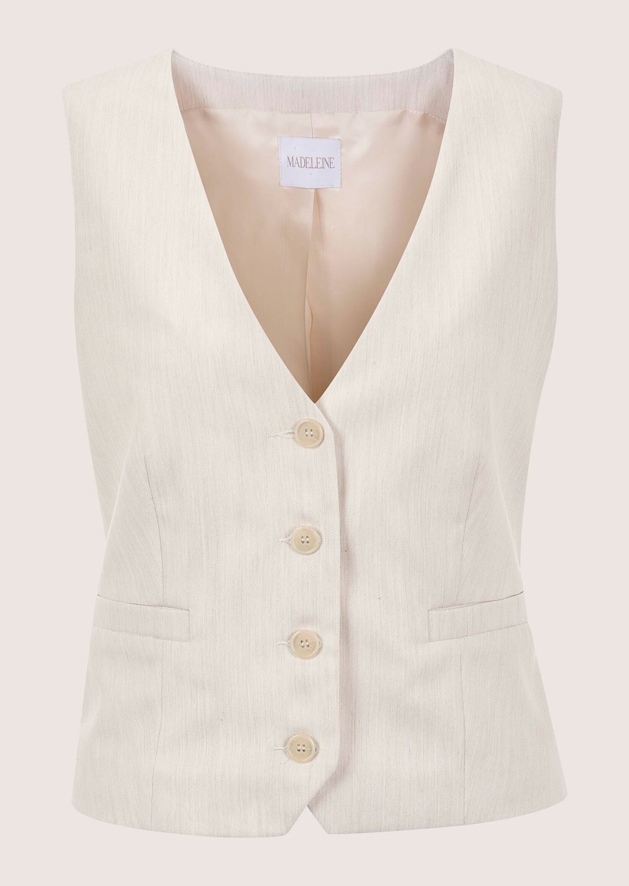 MADELEINE Kurzweste "Weste Elegante Einreiher-Weste, verkürzt" Dezente Leis günstig online kaufen
