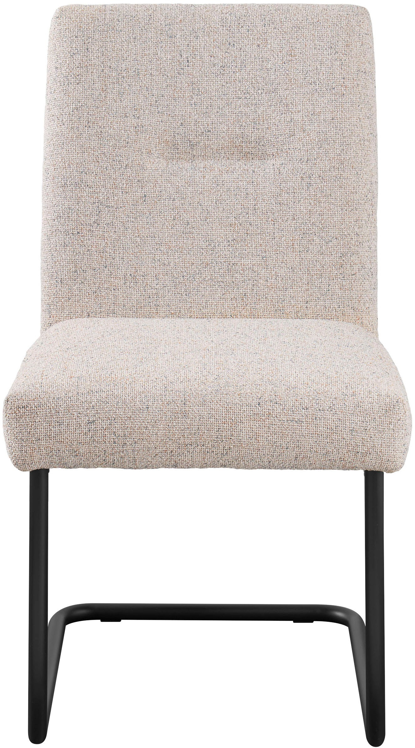 Esszimmerstuhl "Tracy", schwarz (beige multicolor, schwarz, beige multicolor), B:51,5cm H:92,5cm T:65cm, Polyester, SET ONE BY MUSTERRING, Stühle, Esszimmerstuhl, 2er-Set, Freischwingergestell schwarz, Sitz aus Webstoff, B52 x T65 cm 3