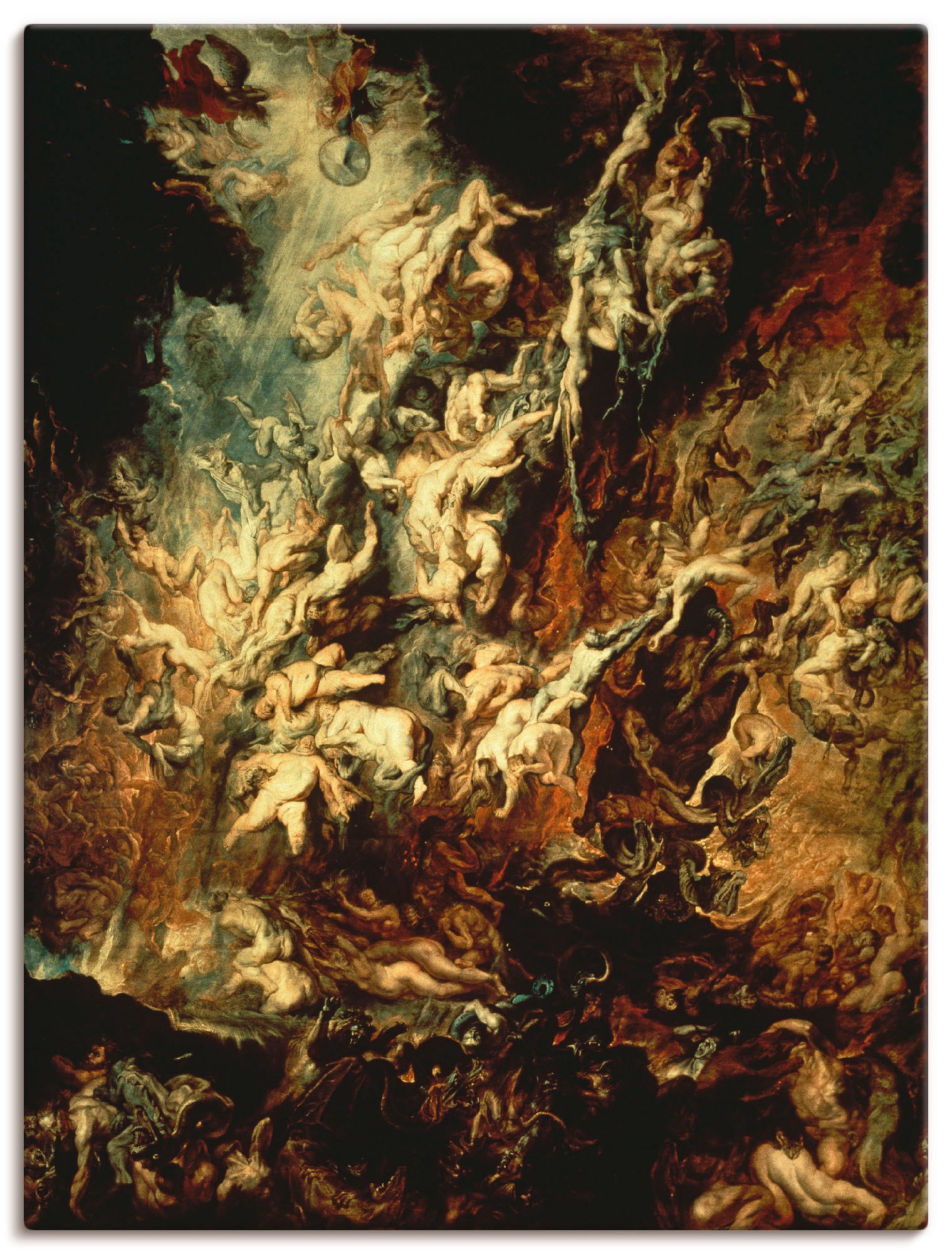 Artland Kunstdruck "Höllensturz der Verdammten I", Dark Fantasy, (1 St.), als Leinwandbild, Poster, Wandaufkleber in ver