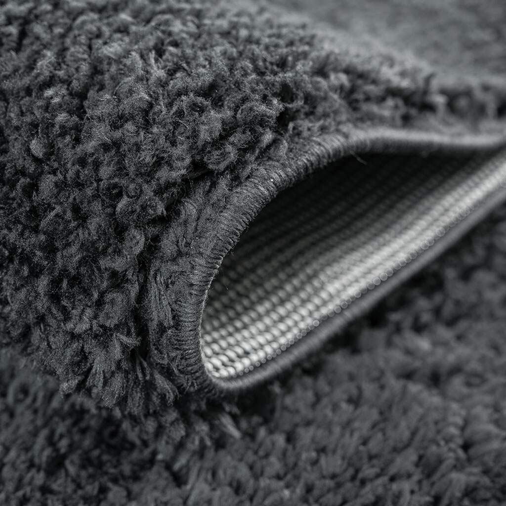 Tapis à poils longs Carpet City Plainy Anthracite 120x170cm 3