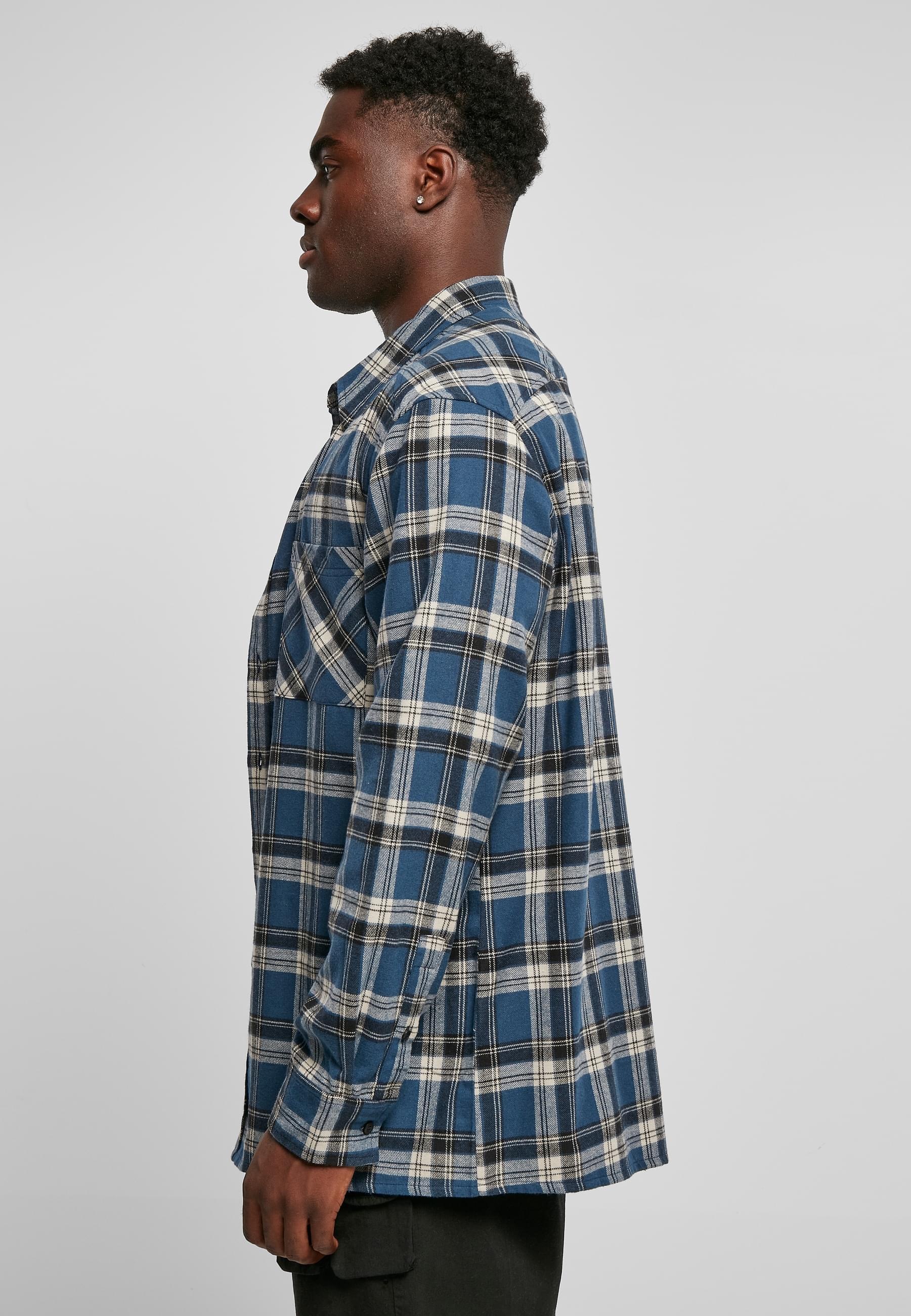 URBAN CLASSICS Langarmhemd »Urban Classics Herren Lake Check Shirt«, (1 tlg.)
