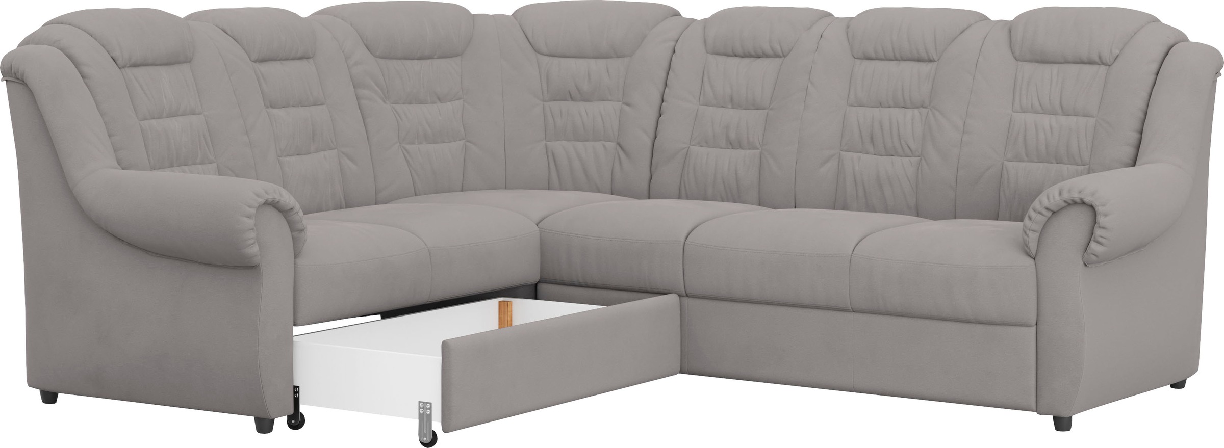 Home affaire Ecksofa »Boston L-Form«, mit hoher Rückenlehne, wahlweise mit Bettfunktion & Stauraum