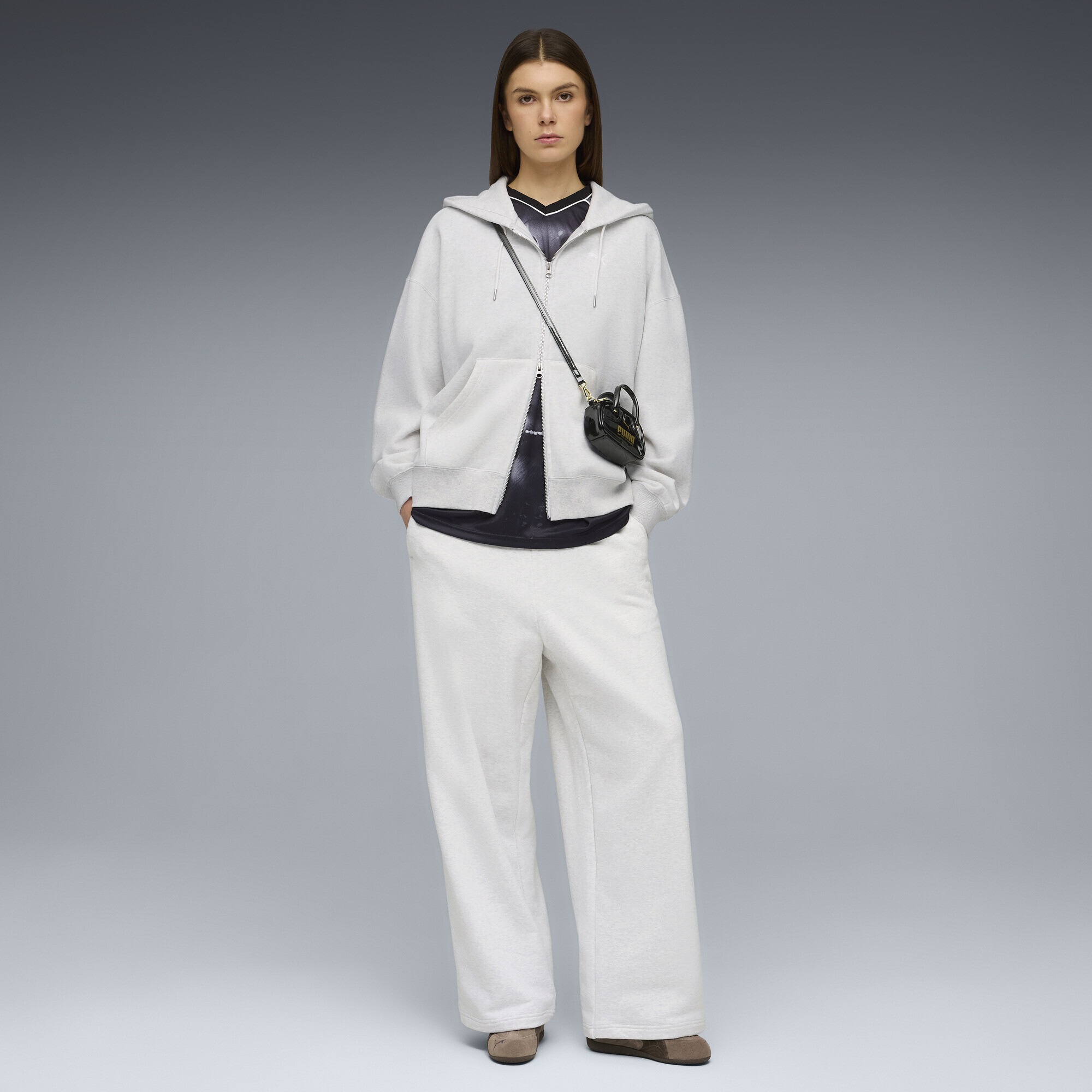 PUMA Hoodie »Essentials Oversized Fleece Kapuzenjacke Damen«
