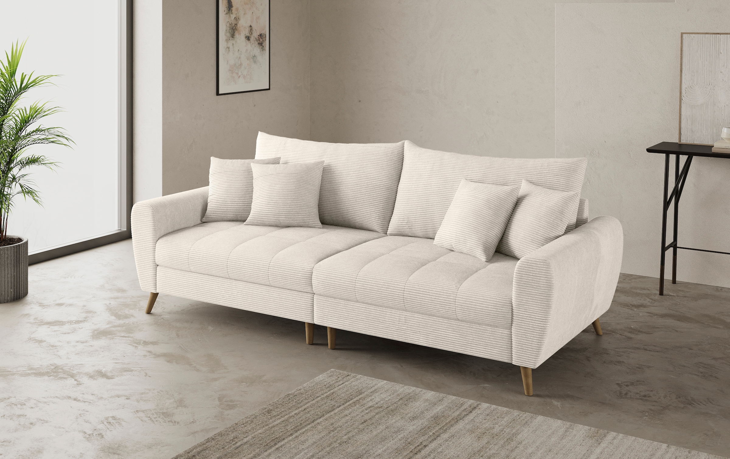 Home affaire Big-Sofa "Blackburn II", Mit Kaltschaumpolsterung bis 140 kg b günstig online kaufen