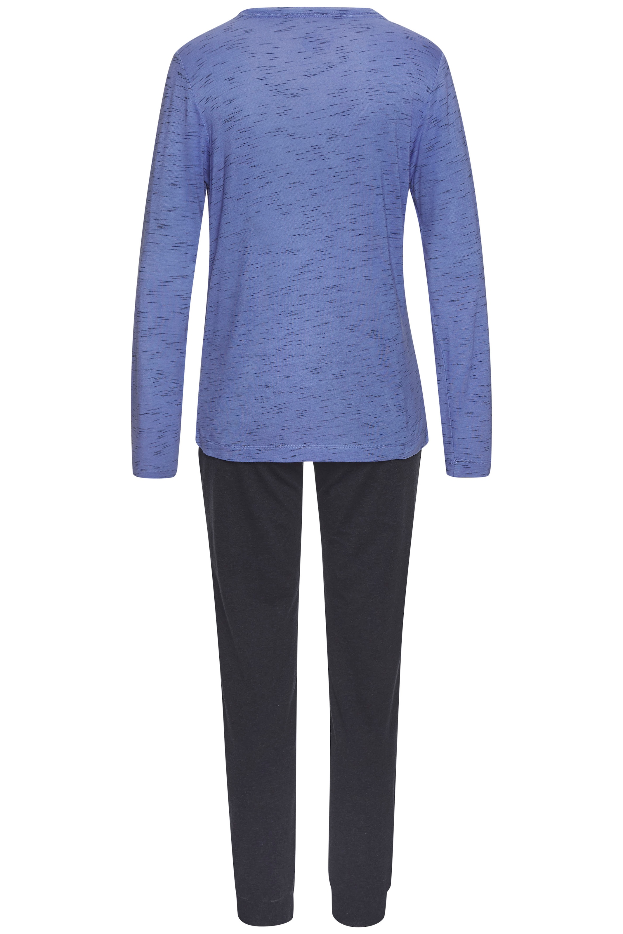 Vivance Dreams Pyjama, (2 tlg.), Schöner Melangeeffekt