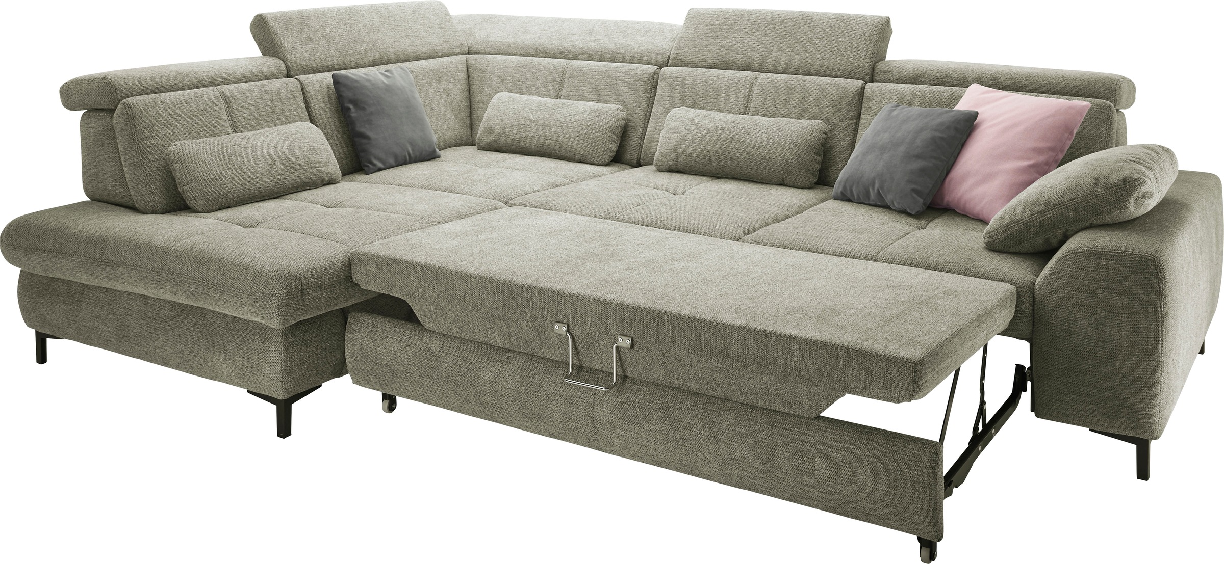 set one by Musterring Ecksofa, Kaltschaumpolsterung, Flachgewebe, whlw. mit Funktionen, Sitzhöhe 49