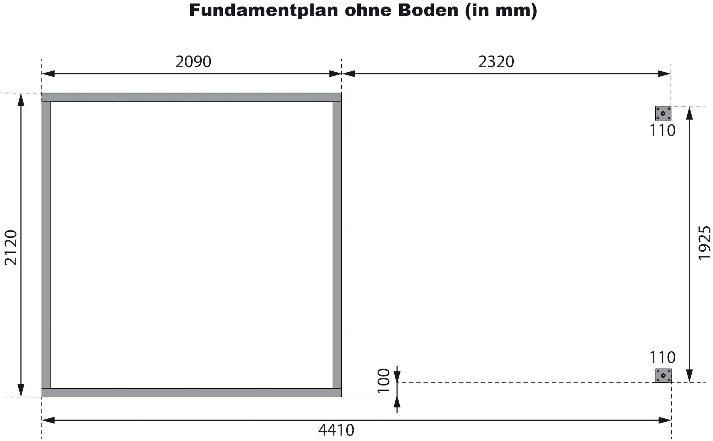 Karibu Gartenhaus »"Jupiter C SET"«, anthrazit/staubgrau, mit Anbaudach