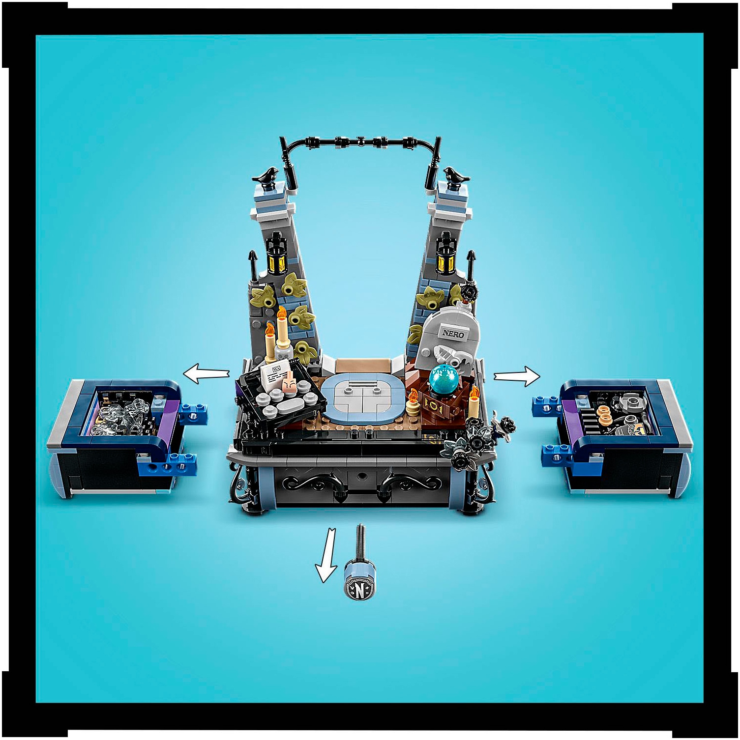 LEGO® Konstruktionsspielsteine »Wednesday Addams Baufigur (76780), LEGO Wednesday«, (702 St.), Made in Europe
