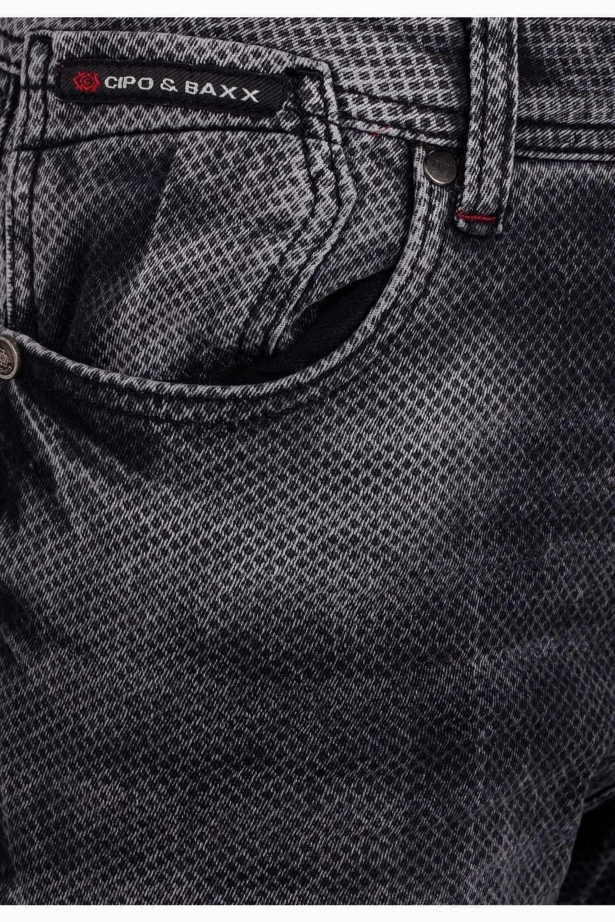 Cipo & Baxx Slim-fit-Jeans »Jeans«, mit Allover-Gitter-Musterung, CD543
