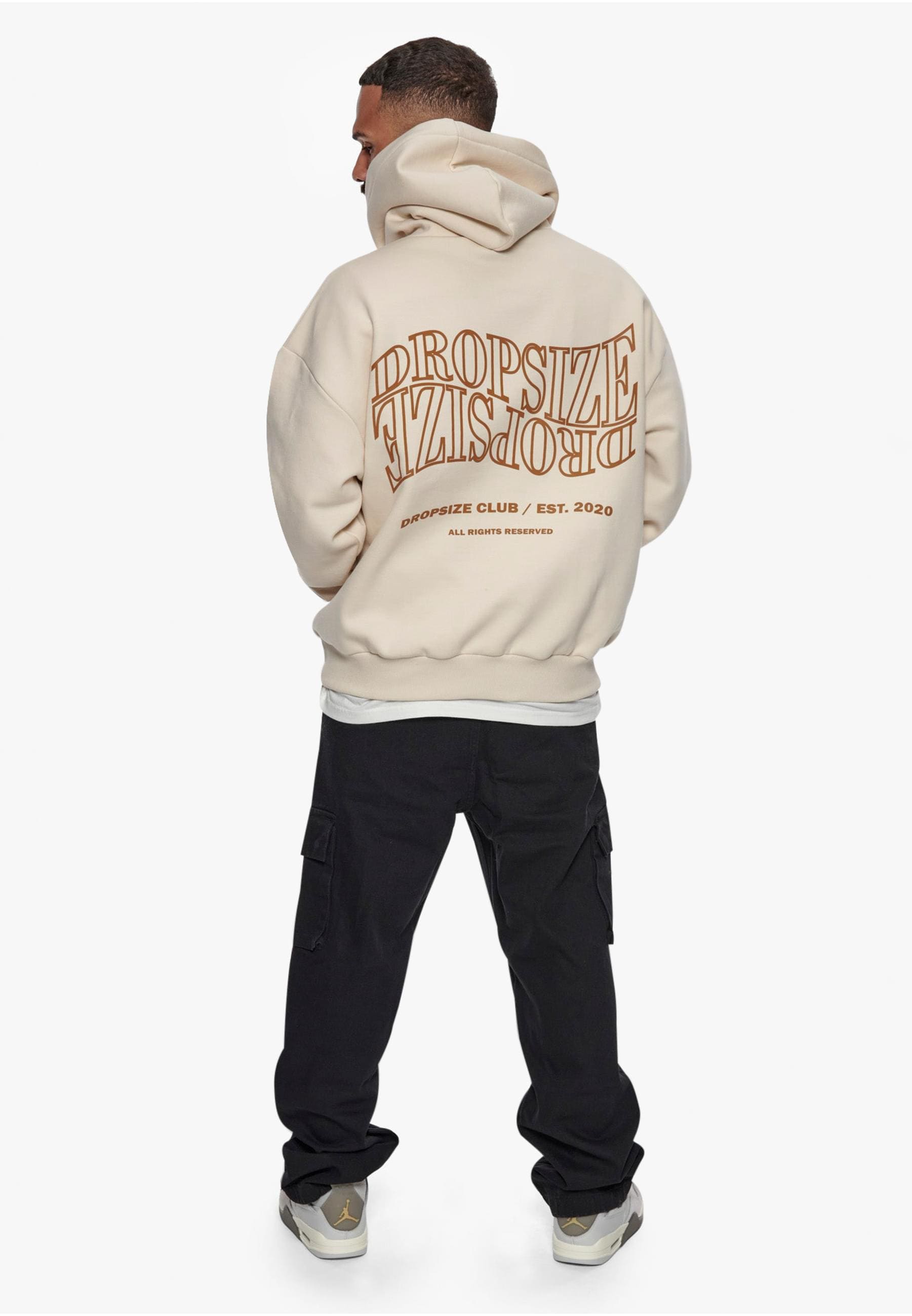 Dropsize Kapuzensweatshirt »Dropsize Herren Heavy Oversize Mirrored Logo Hoodie«, (1 tlg.)