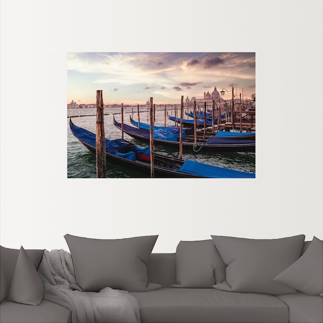 Black Friday Artland Wandbild »Venedig Gondeln«, Bilder von Booten &  Schiffen, (1 St.), als Alubild, Leinwandbild, Wandaufkleber oder Poster in  versch. Größen | BAUR