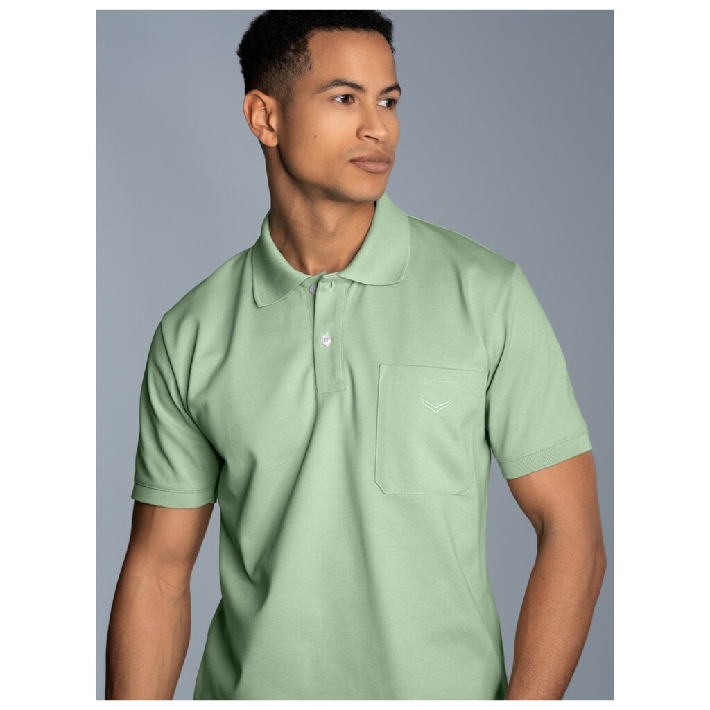 Trigema Poloshirt »TRIGEMA Polohemd mit Brusttasche«, (1 tlg.)