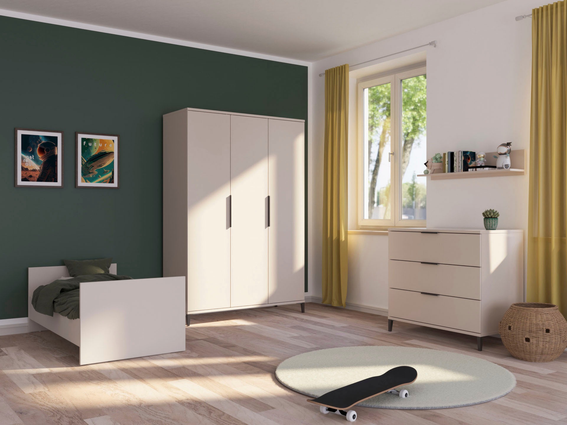 Home affaire Wickelkommode "ARI, 3 Schubladen", inklusive Wickelaufsatz, Sc günstig online kaufen