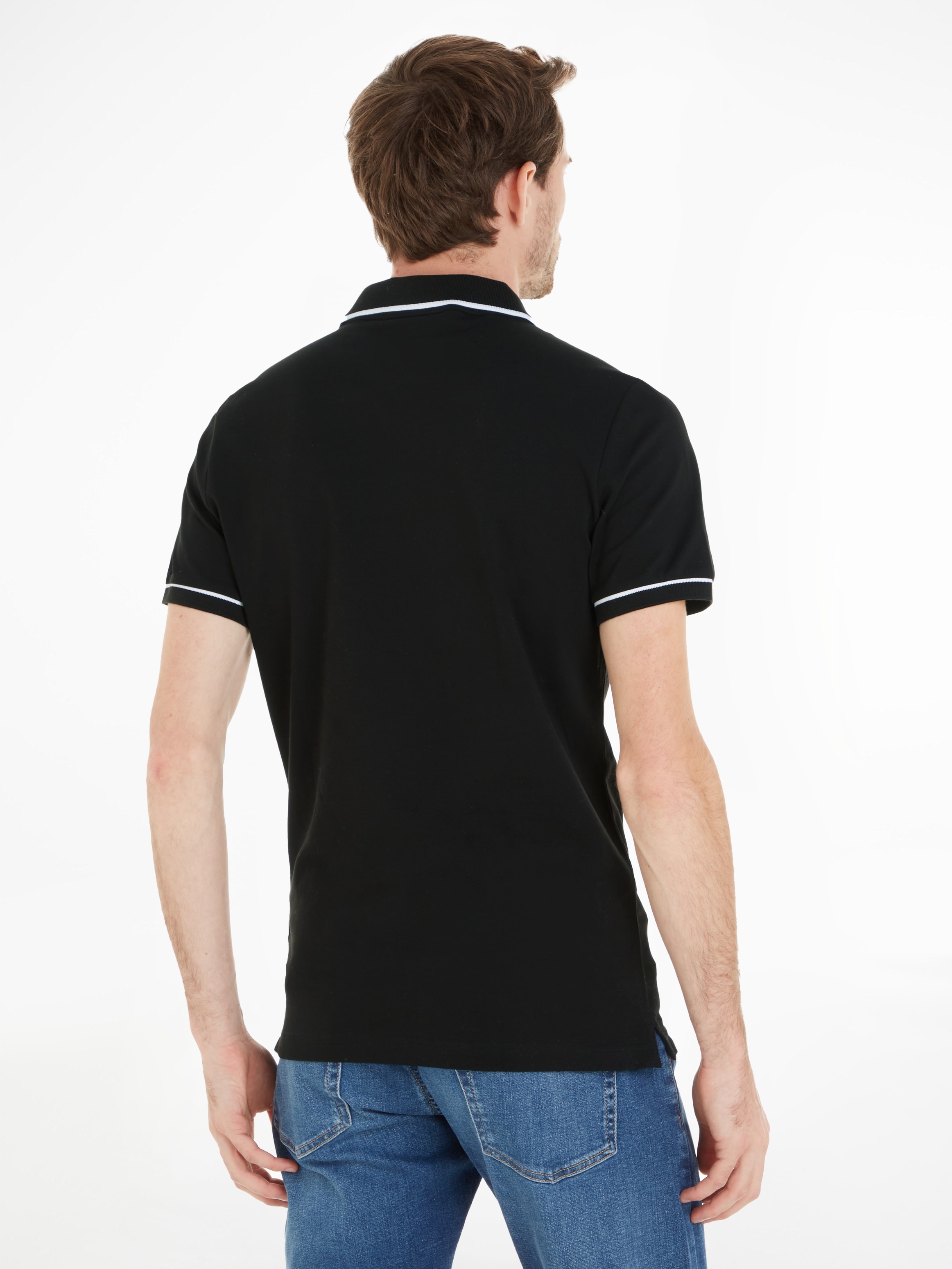 Calvin Klein Jeans Poloshirt »CK ESSENTIAL TIPPING SLIM POLO«, mit Markenstickerei