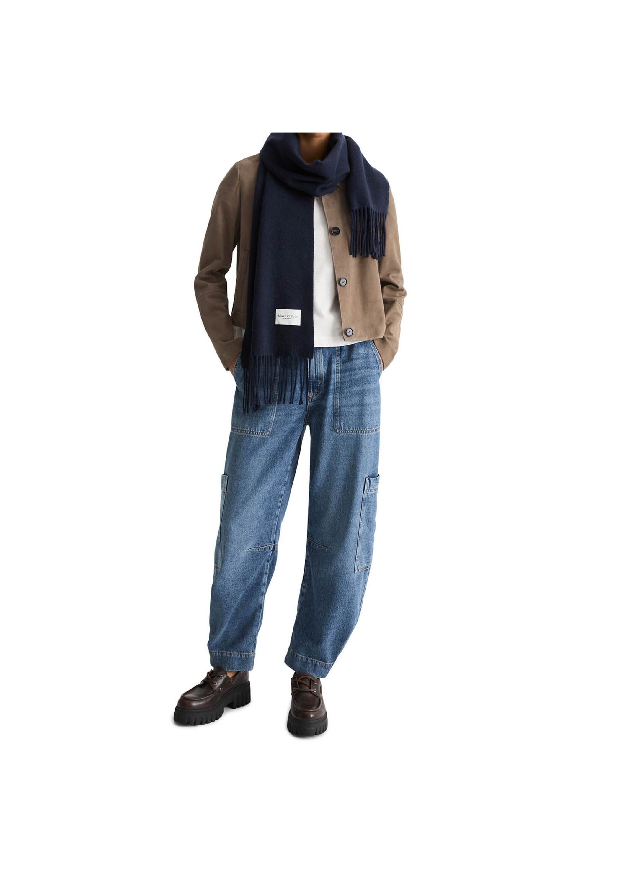 Marc O'Polo Schal »Schal Scarf Woven Wool Long Fringes 1er Pack« 1 Stk.