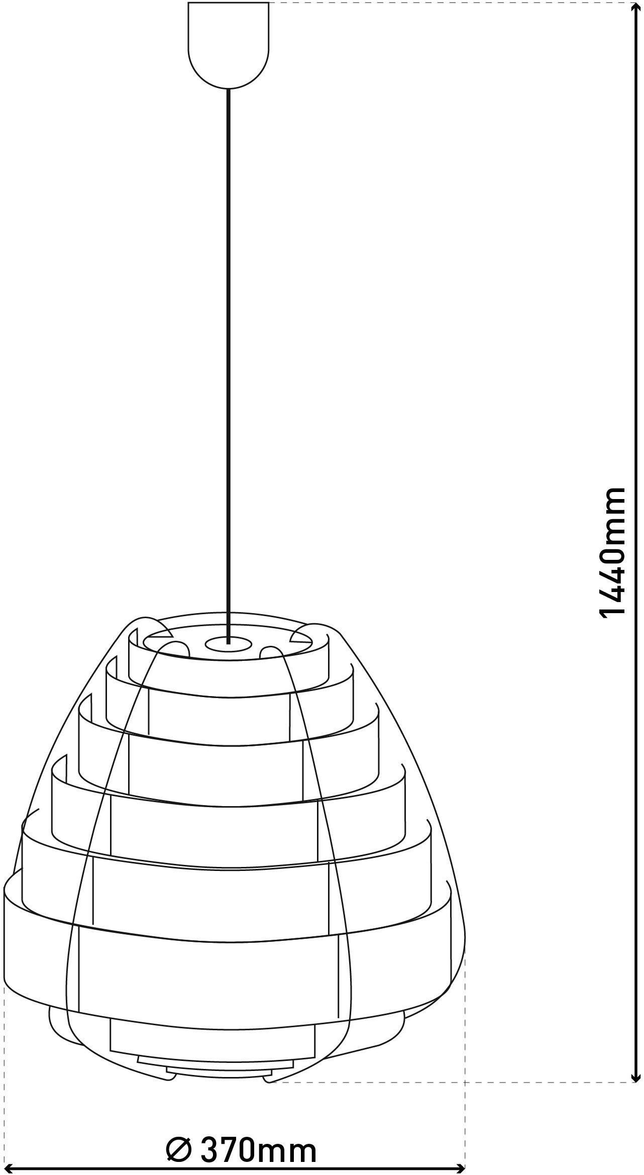 näve Pendelleuchte »Malmö«, 1 flammig, traubenförmig, nordisches Design, exkl. 1x E27 max. 40 W, Höhe 144cm
