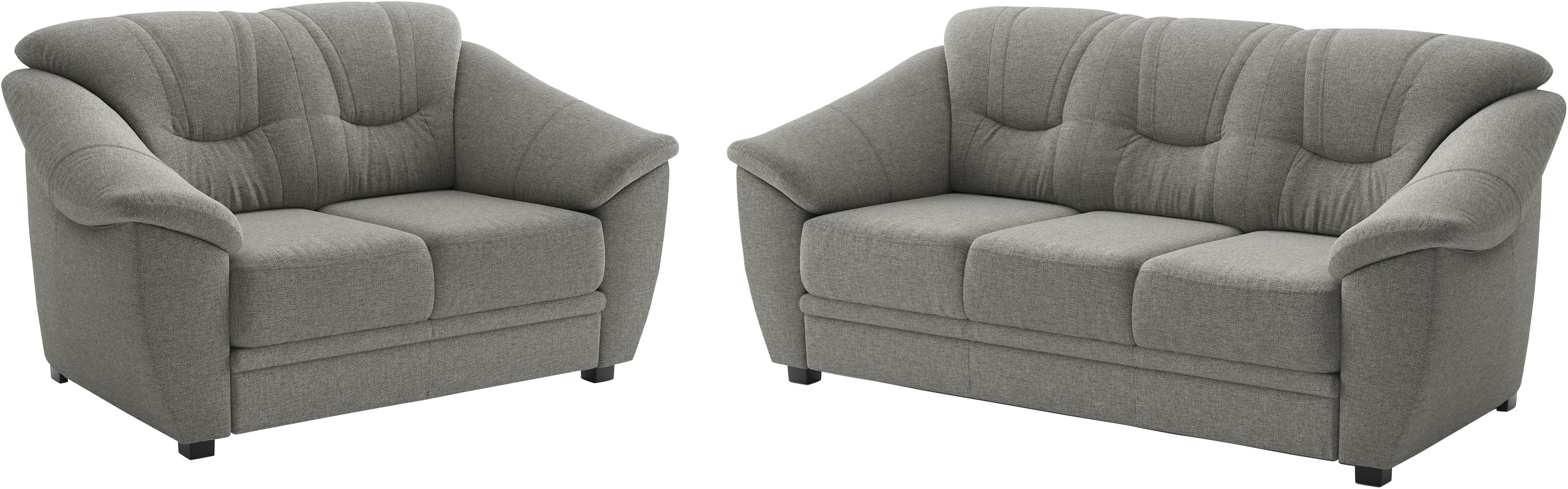 sit&more Polstergarnitur "Savona, Set: 2- & 3er-Sofa, B: 148 bzw. 198 cm, Federkern-Polsterung" 2 tlg. komfortable Sitzhöhe 46 cm, frei im Raum stellbar, stilvolles Design