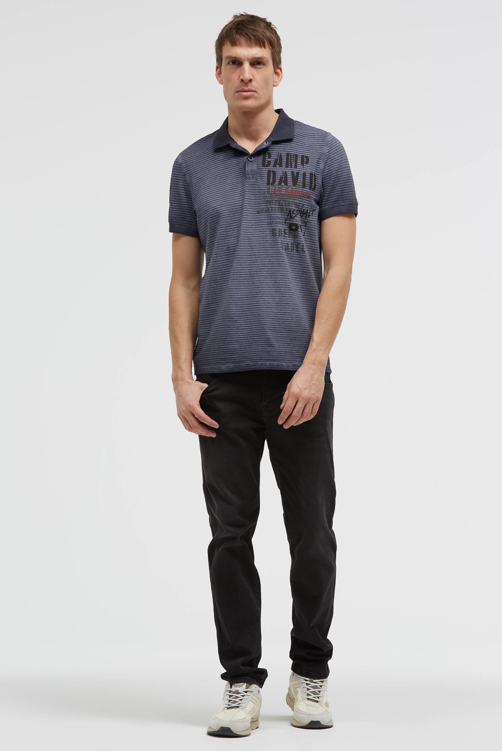 CAMP DAVID Poloshirt mit Seitenschlitze