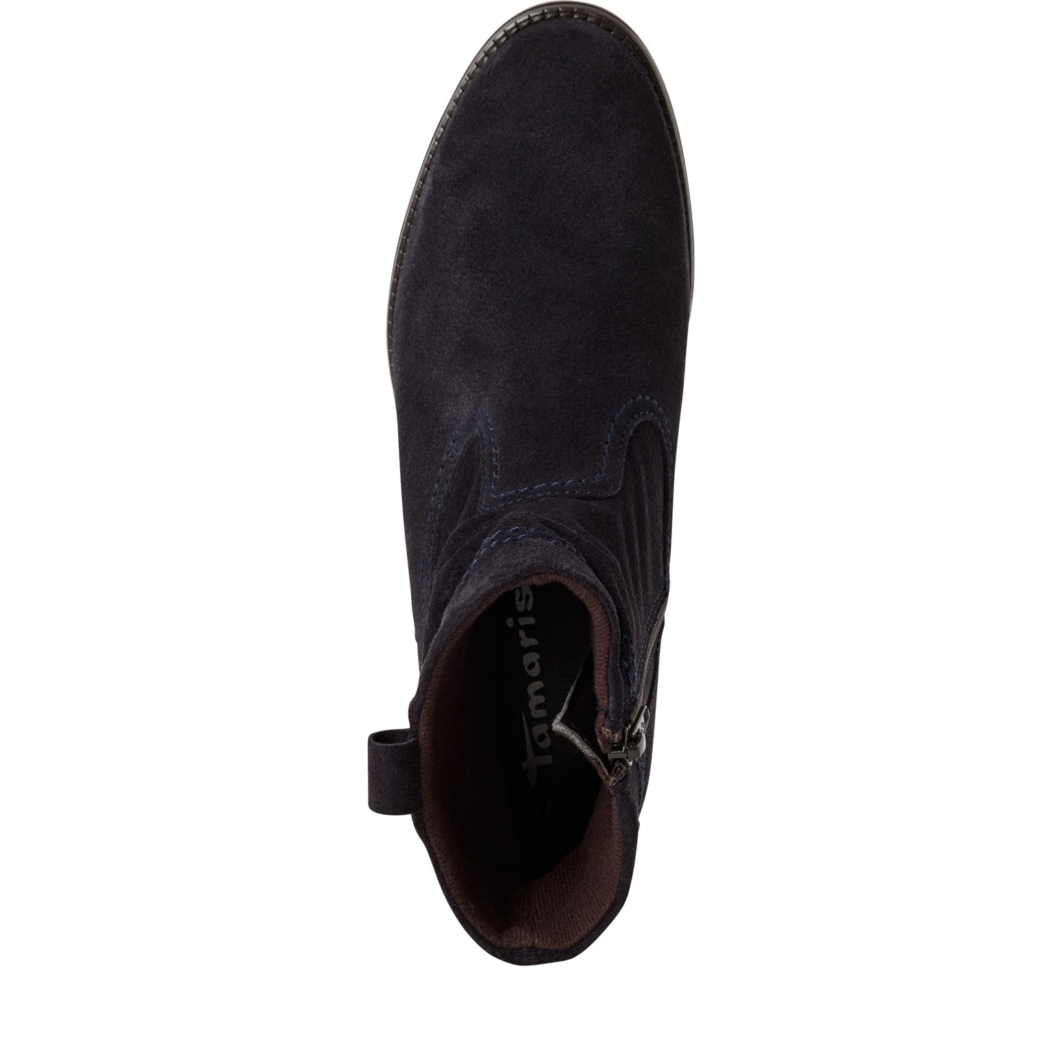 Tamaris Stiefelette, Blockabsatz, Boots mit Falten im slouchy Look