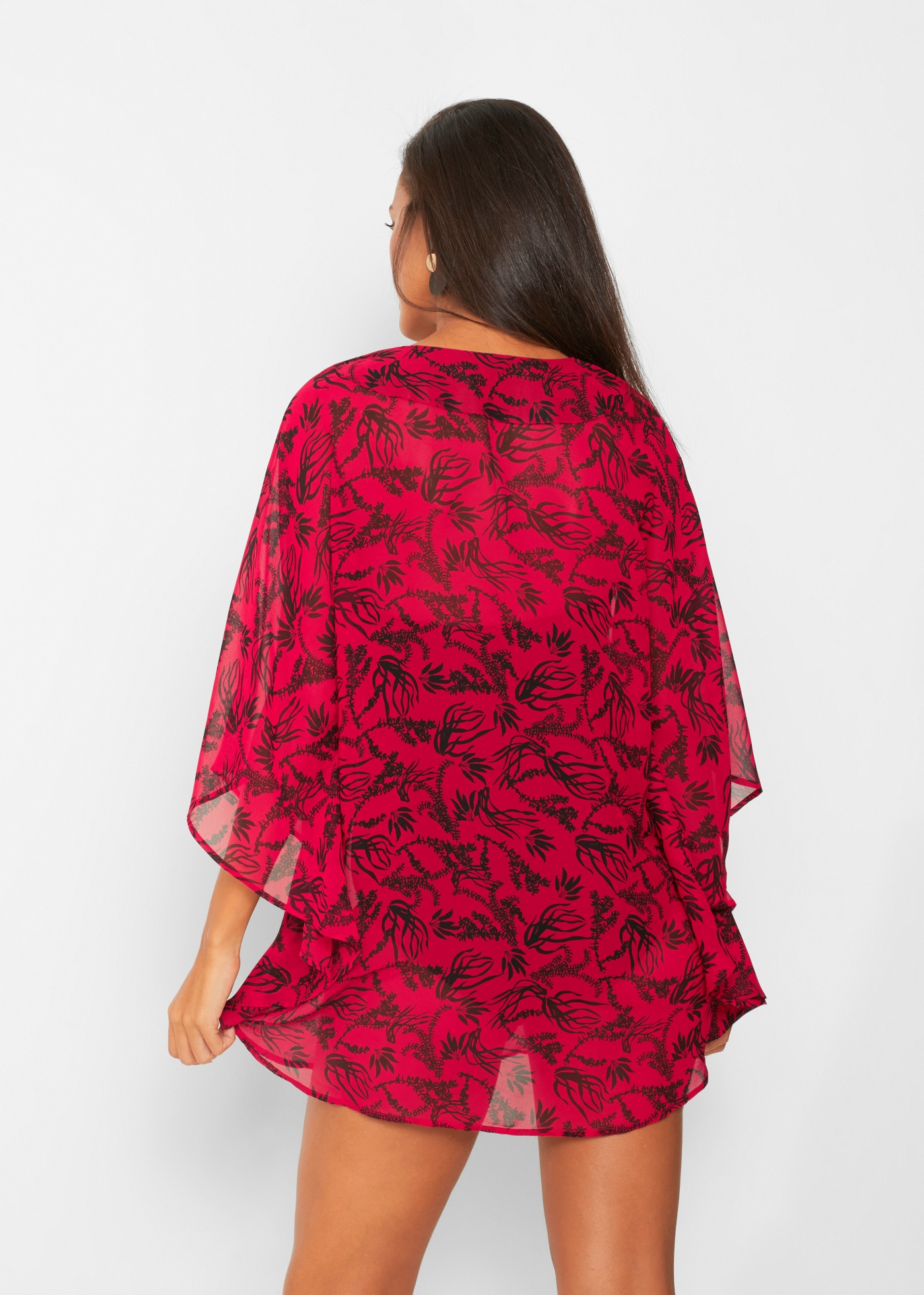 bonprix Longtunika aus Chiffon, weiter kastiger Schnitt