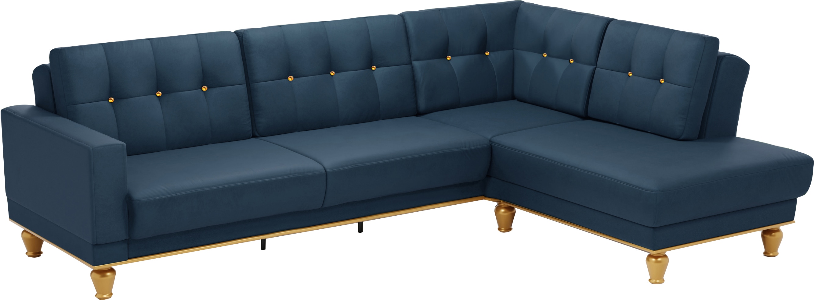 Thumbnail - sit&more Ecksofa "Orient 5 L-Form" mit Strass-Stein, wahlweise mit Bettfunktion und Bettkasten