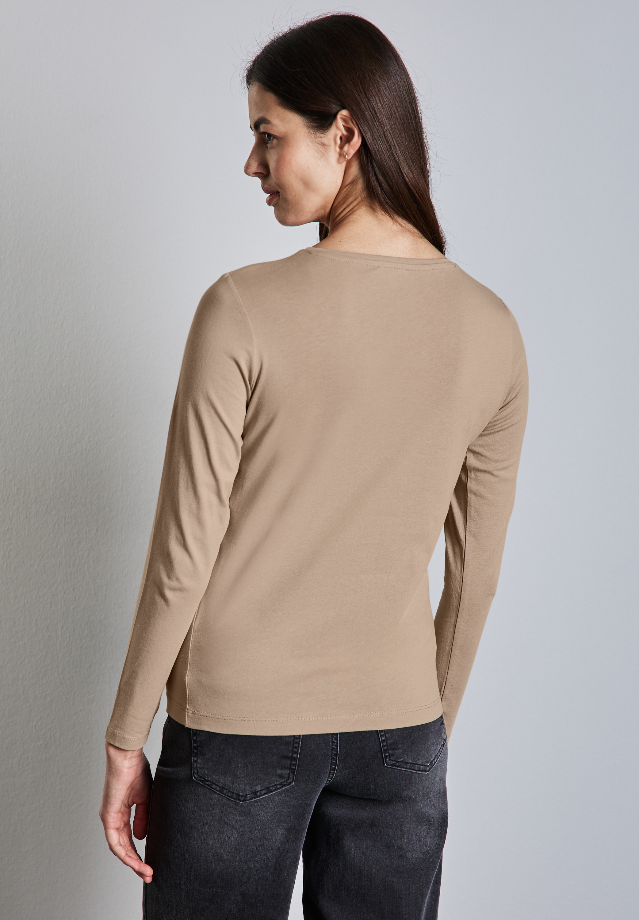 STREET ONE Langarmshirt, aus reiner Baumwolle