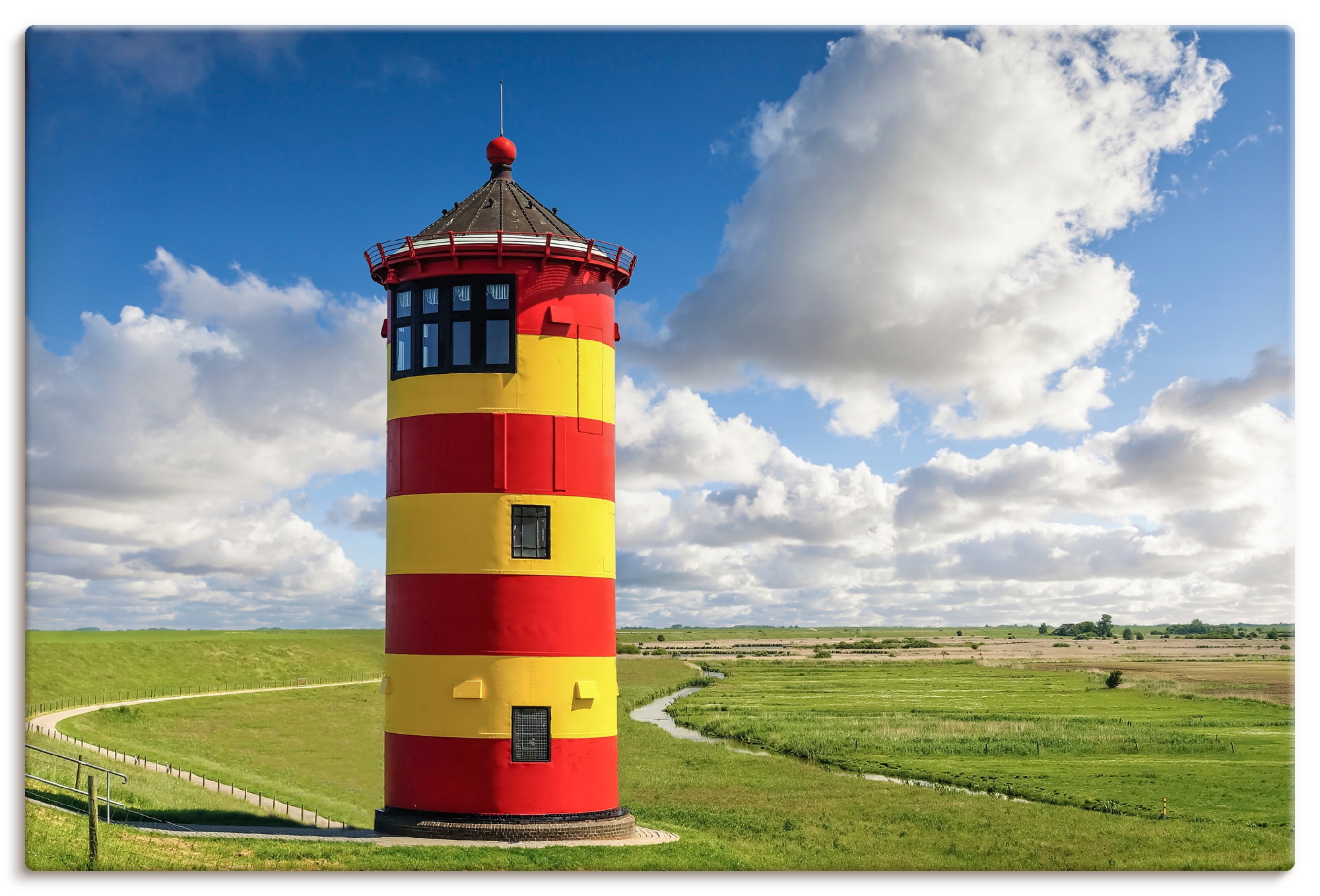 Artland Wandbild "Pilsumer Leuchtturm in Ostfriesland" 1 Stk. tlg. als Alubild, Leinwandbild, Poster, Wandaufkleber in verschied. Größen
