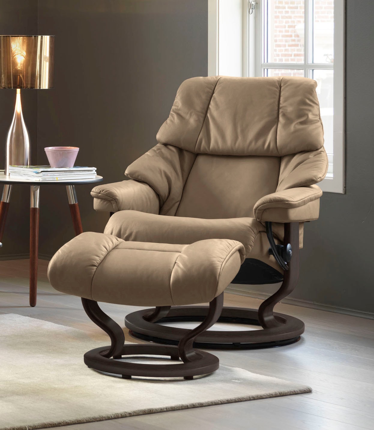 Stressless Fußhocker "Reno", mit Classic Base, Gestell Wenge