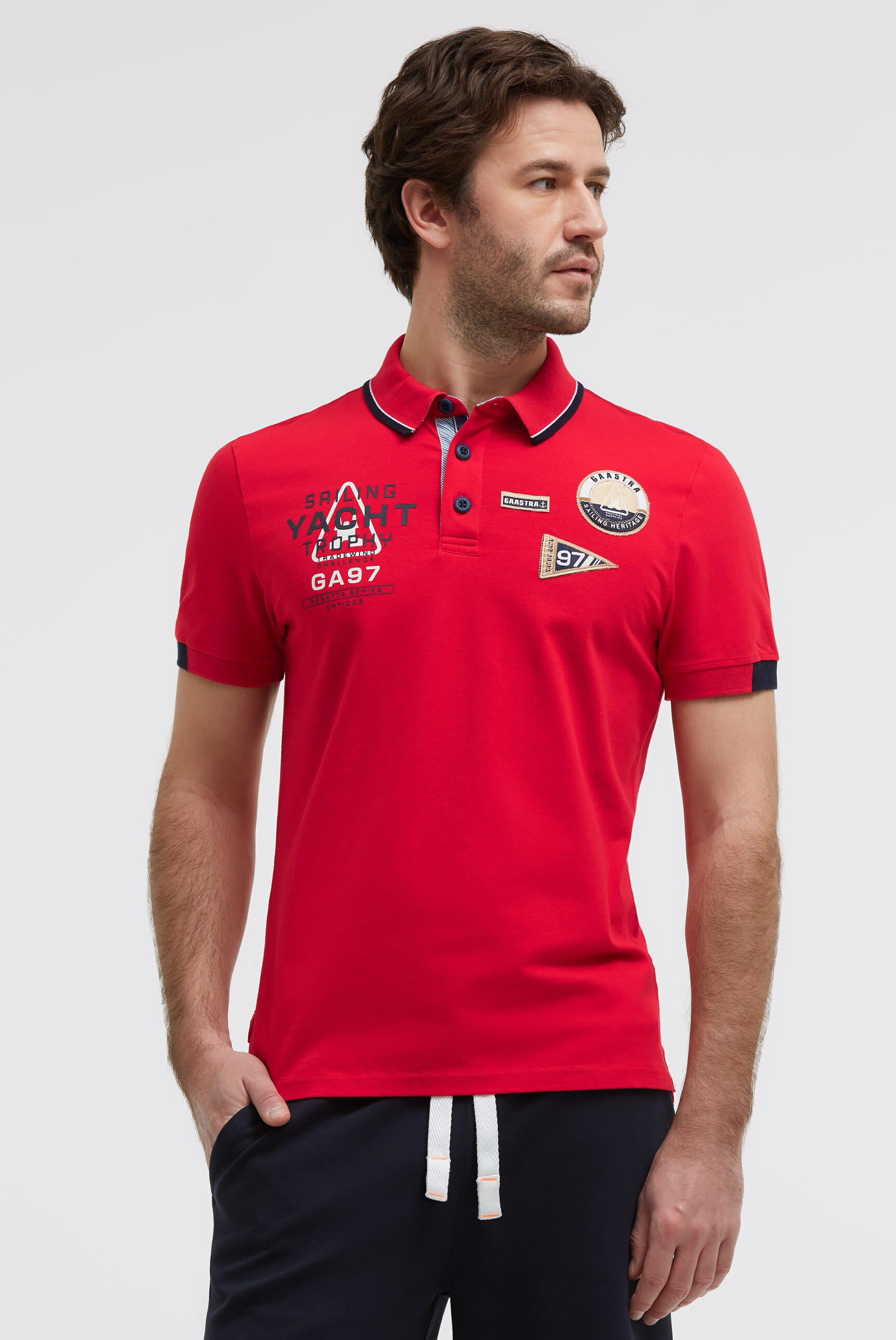 Gaastra Poloshirt mit Artwork & Canvas-Patches