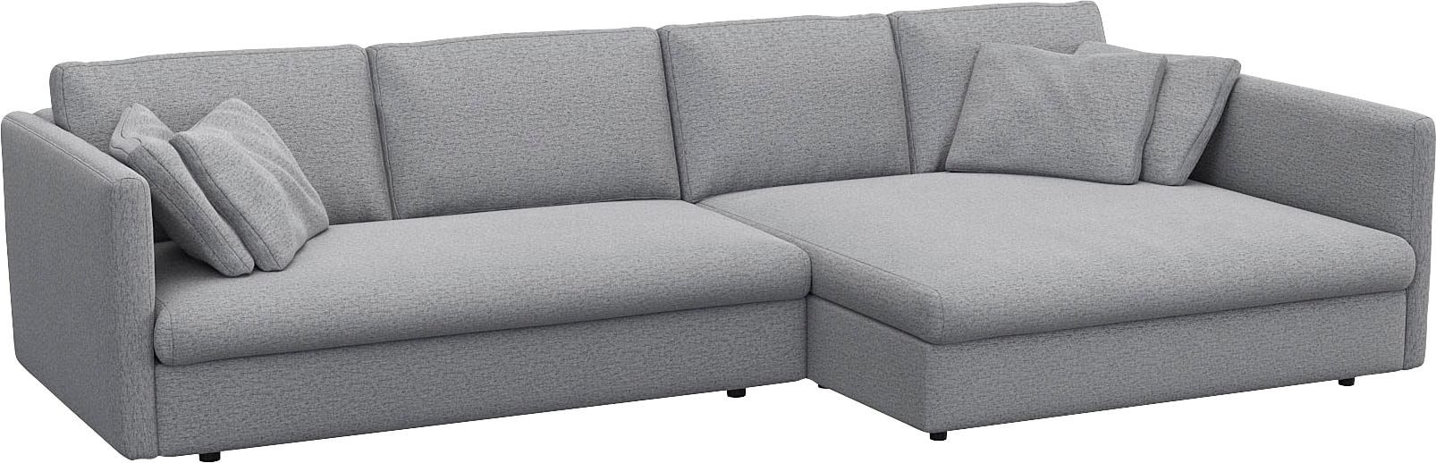 FLEXLUX Ecksofa »Lovane« Weich & anschmiegsam, große Sitztiefe auf Kaltschaum, Dekokissen inkl.